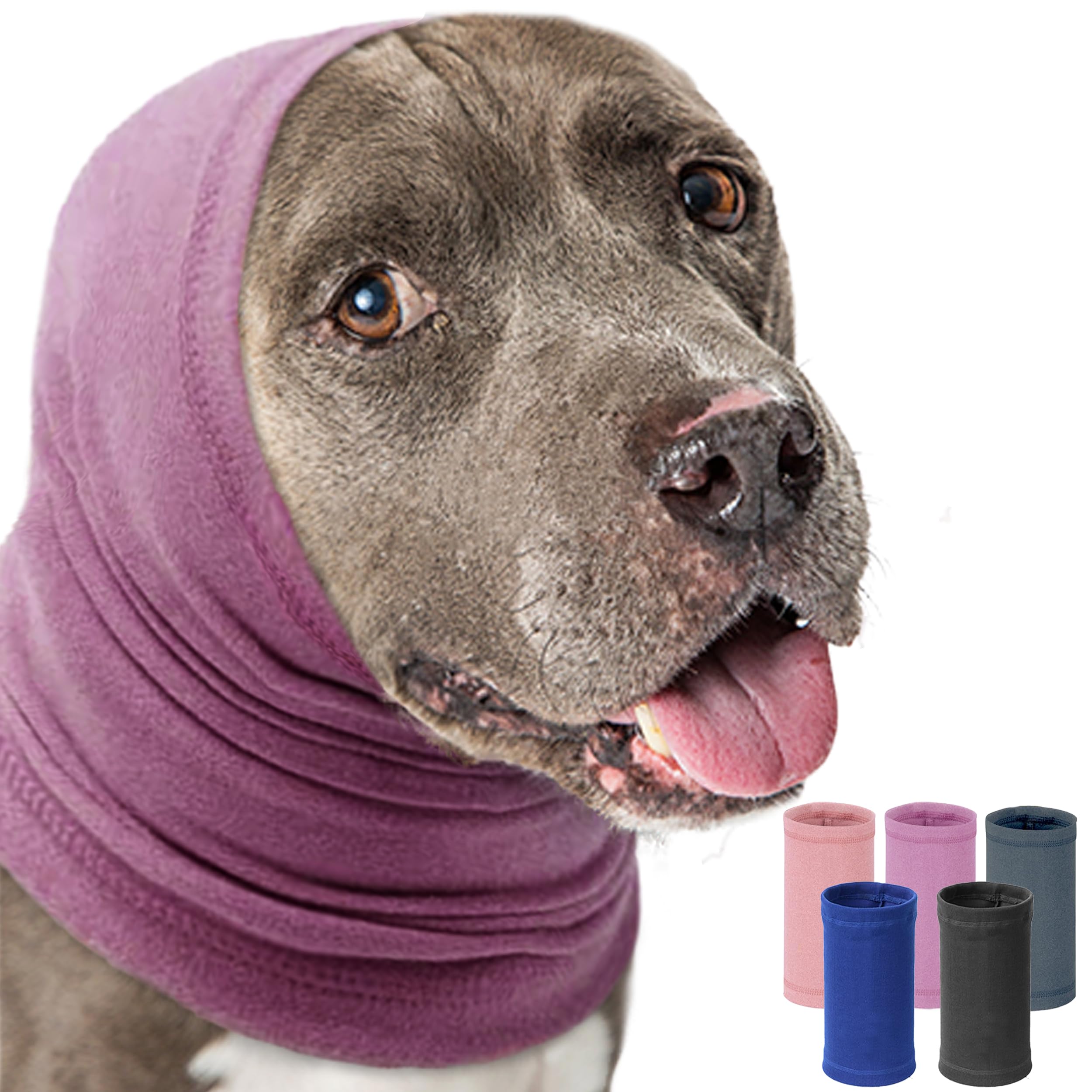 PUMYPOREITY Calming Dog Ear Muffs, Noise Protection, Anxiety Relief, Purple, Large