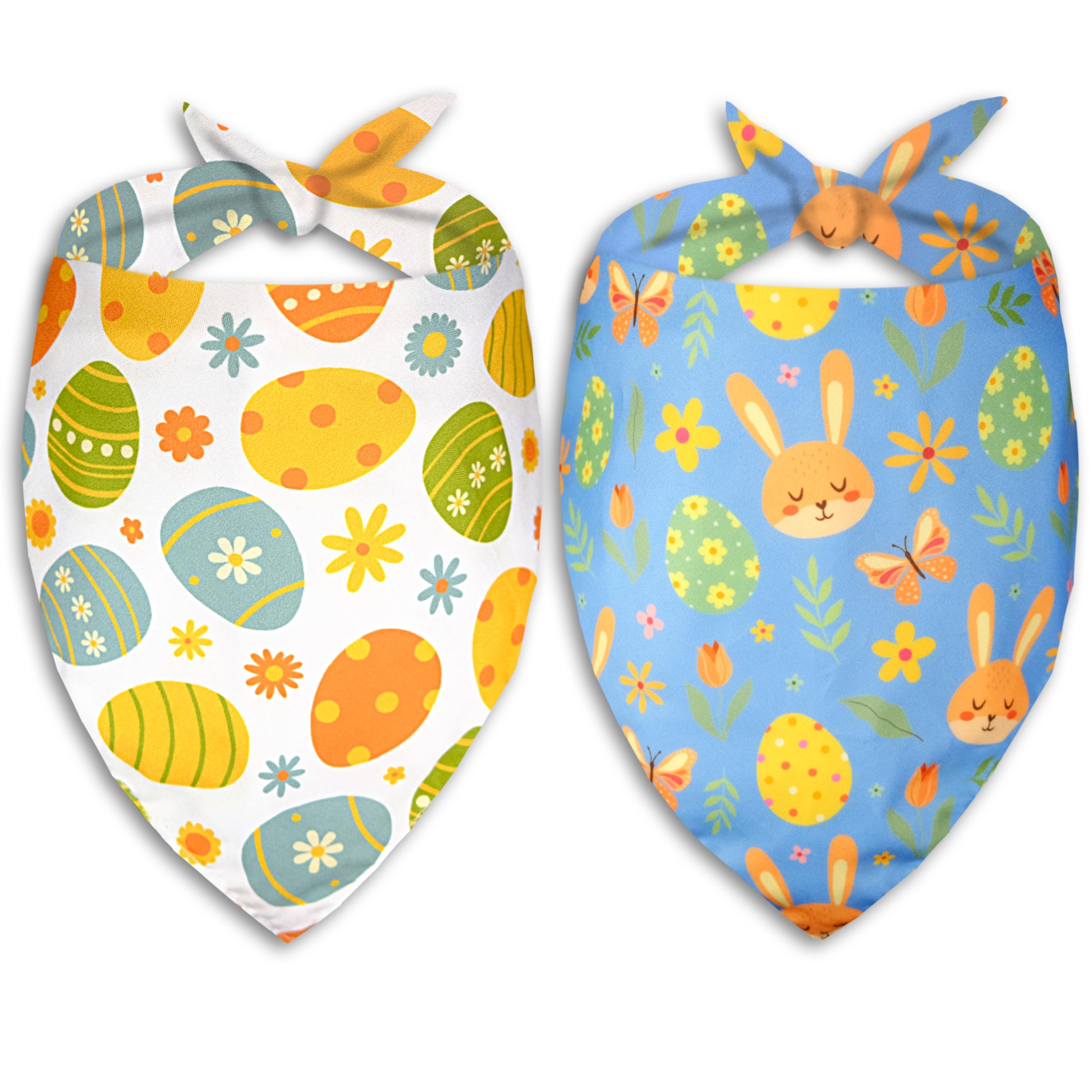 2 Pack Easter Dog Cat Bandana Holiday Bunny And Carrot Bandana For Spring And Easter Celebrations For Small Medium And Large Dog