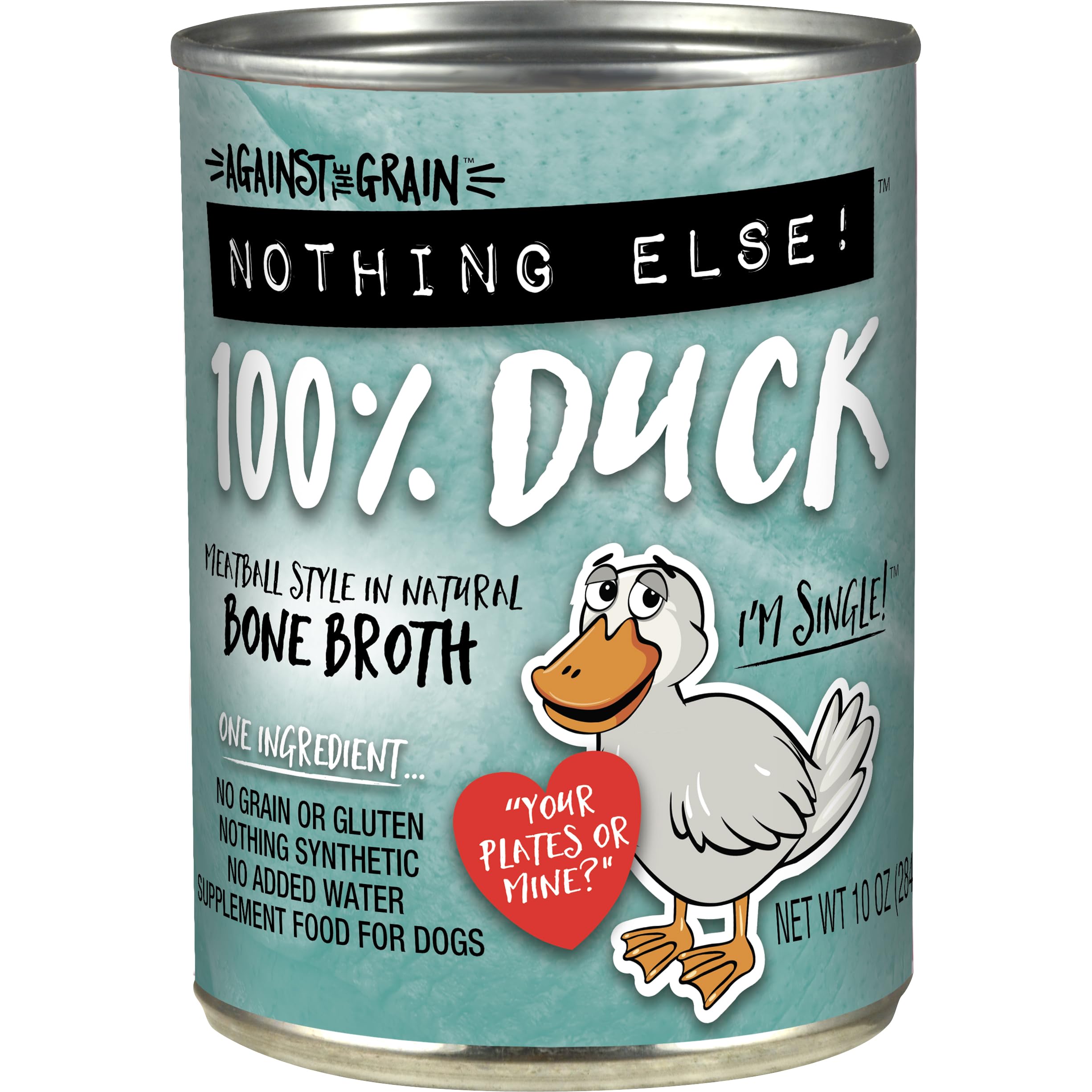 Evangers Against The Grain Nothing Else! Duck Flavor Dog Food- 10 oz Cans (Pack of 12)