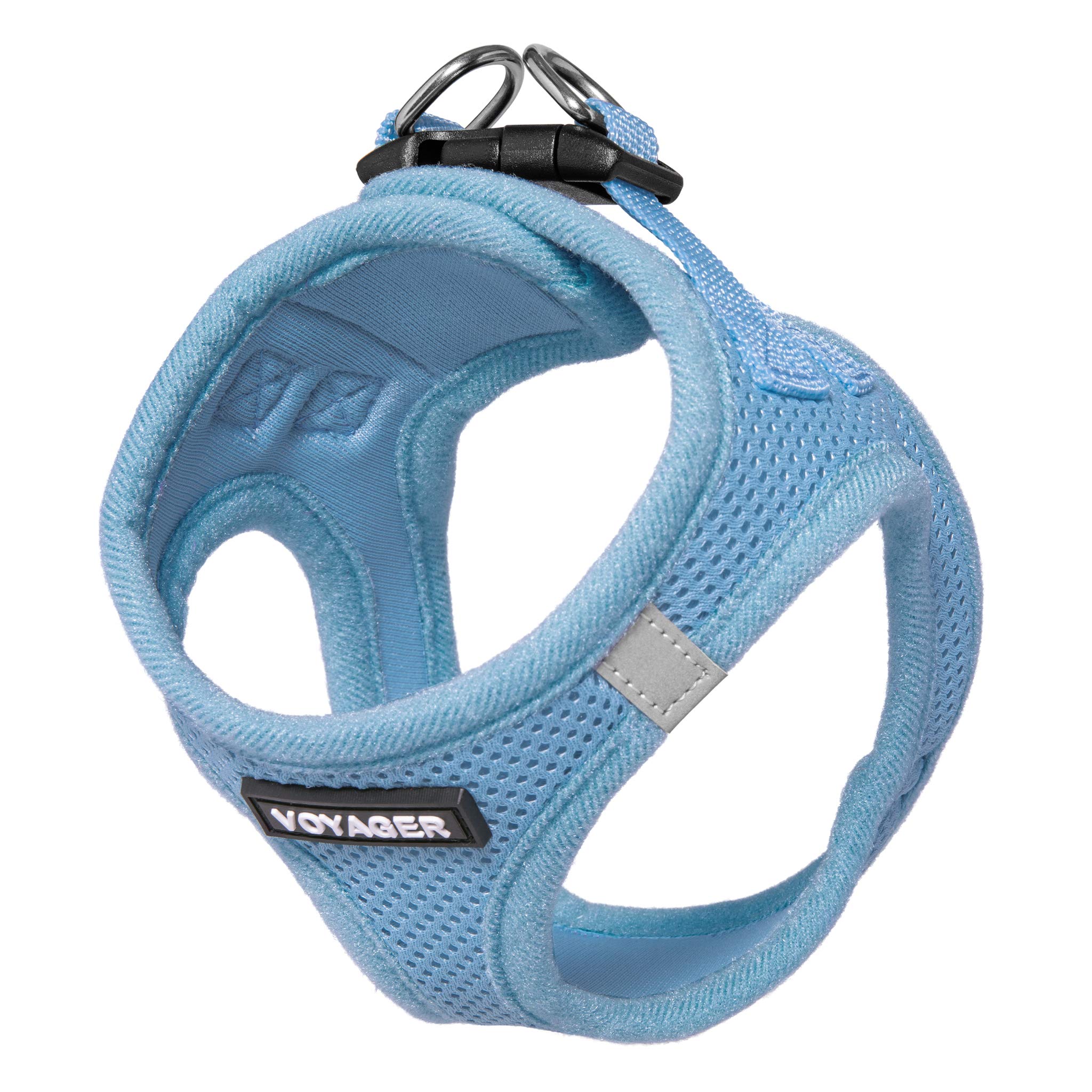 Voyager Step-In Air Dog Harness - All Weather Mesh Step In Vest Harness For Small And Medium Dogs And Cats By Best Pet Supplies - Harness (Baby Blue), L (Chest: 18-20.5')