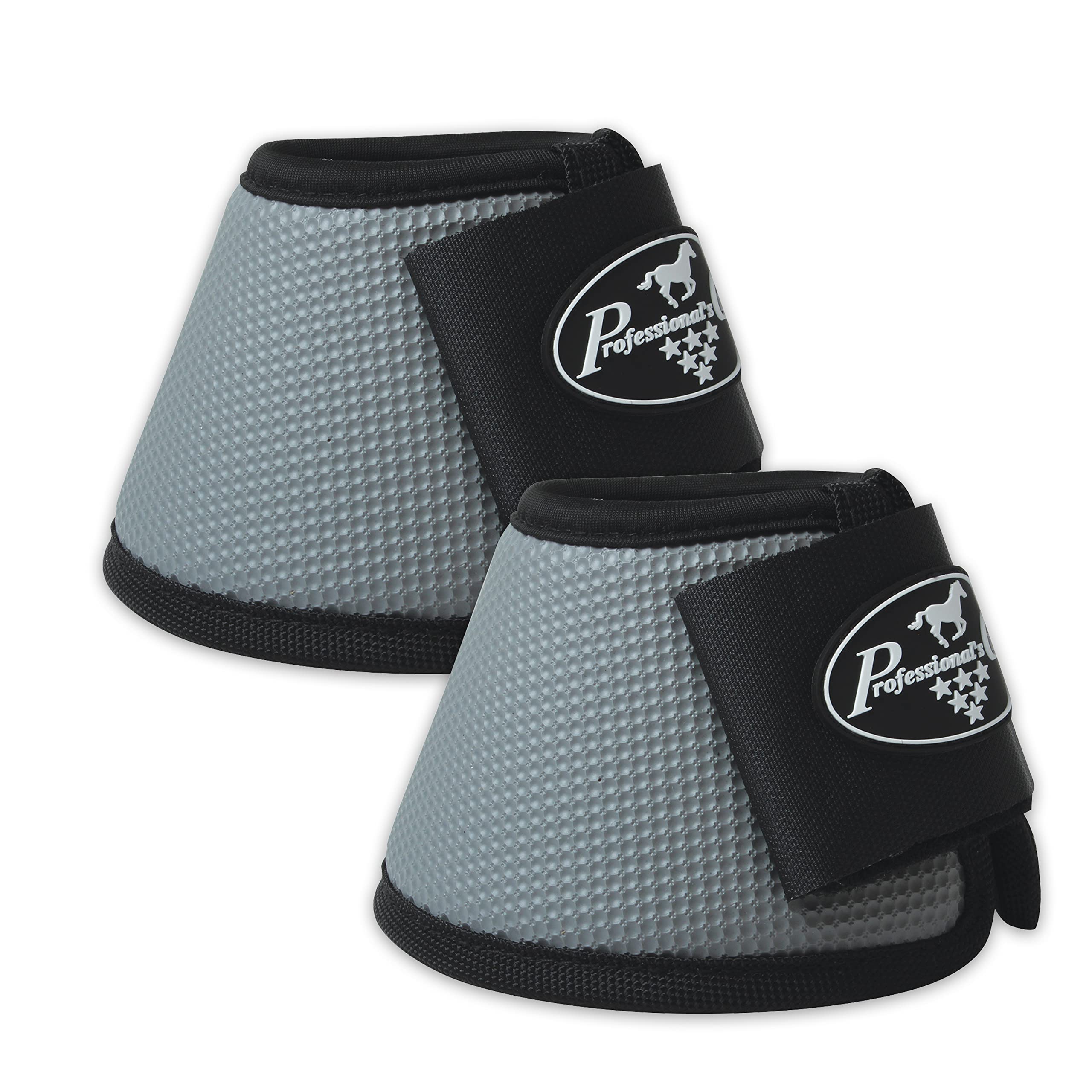 Professional'S Choice All-Purpose Bell Boots For Horses | Sold In Pairs | Small | Charcoal | Without Fleece