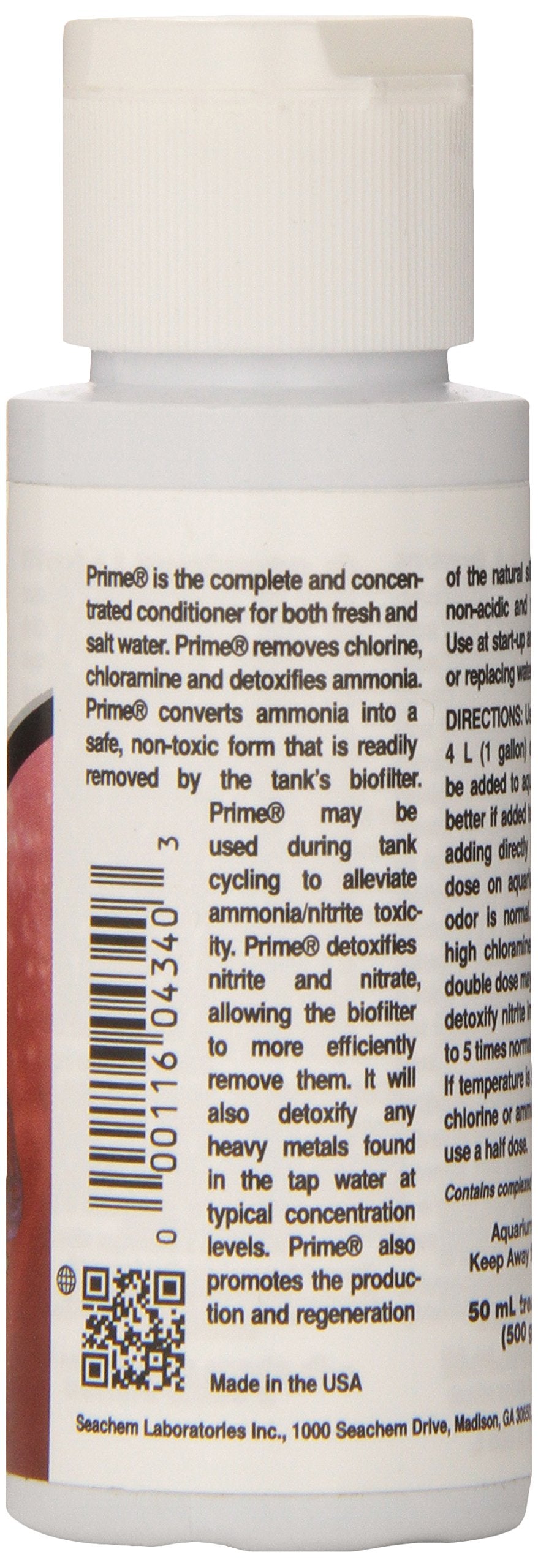 Seachem Prime Fresh and Saltwater Conditioner - Chemical Remover and Detoxifier 50 ml
