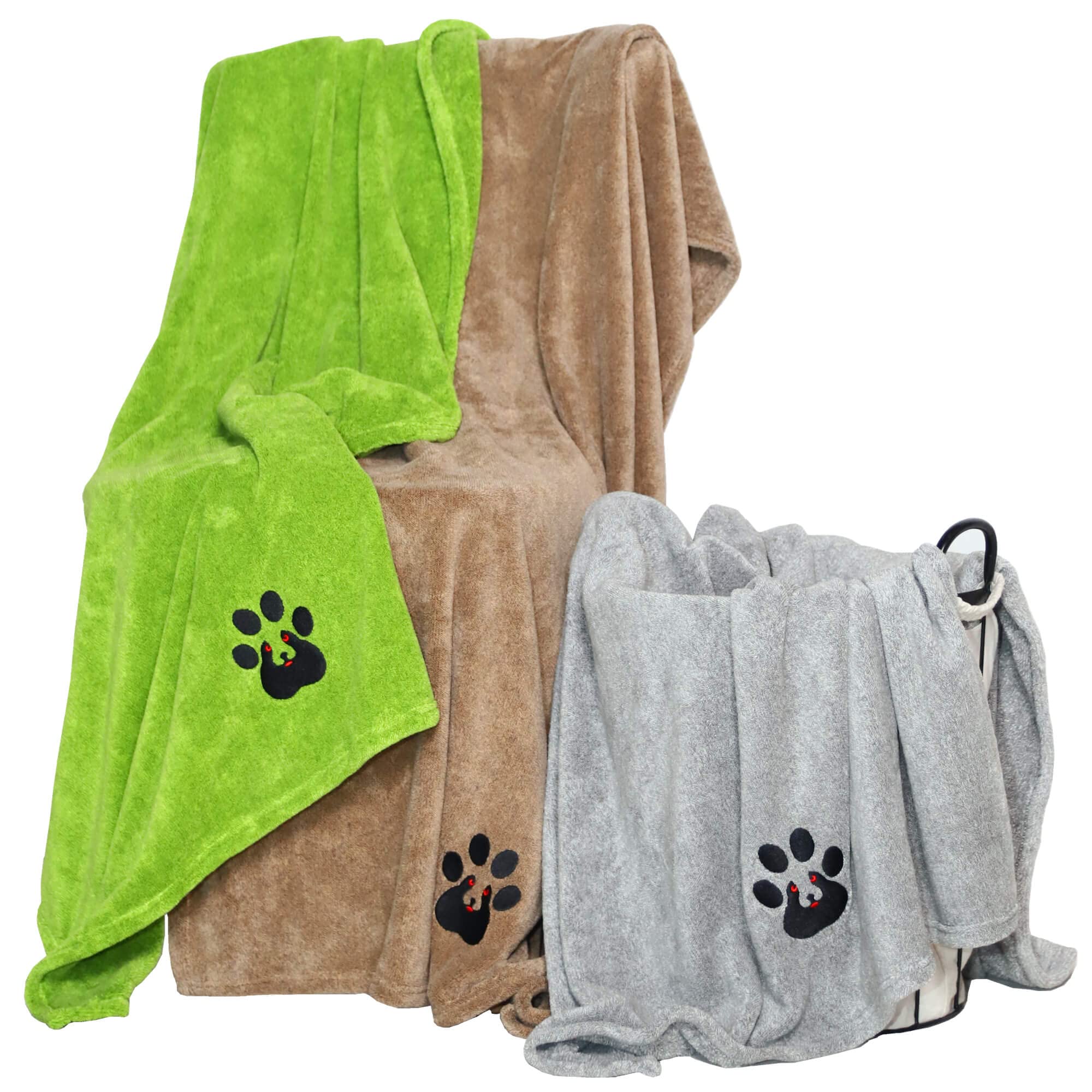 Dogvingpk Extra Large Dog Towels for Drying Dogs - Pack of 3 - Super Absorbent Soft Microfiber Pet Bath Grooming Towel for Dogs 
