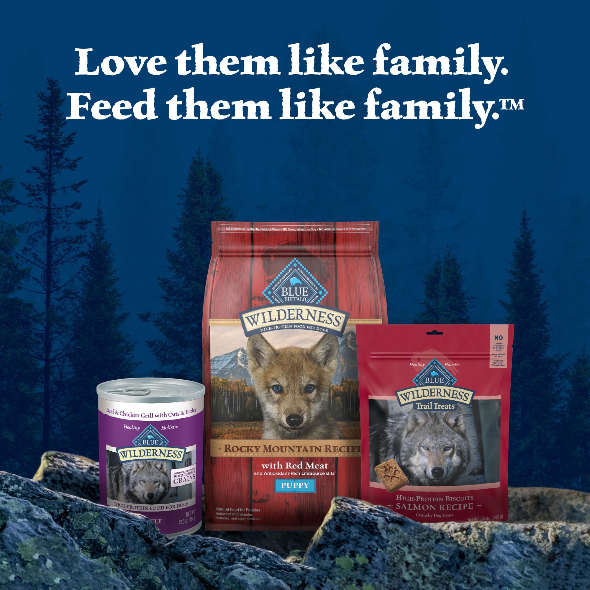 Blue Buffalo Wilderness Rocky Mountain Recipe High-Protein Dry Puppy Food with DHA, Made in the USA with Natural Ingredients Plu