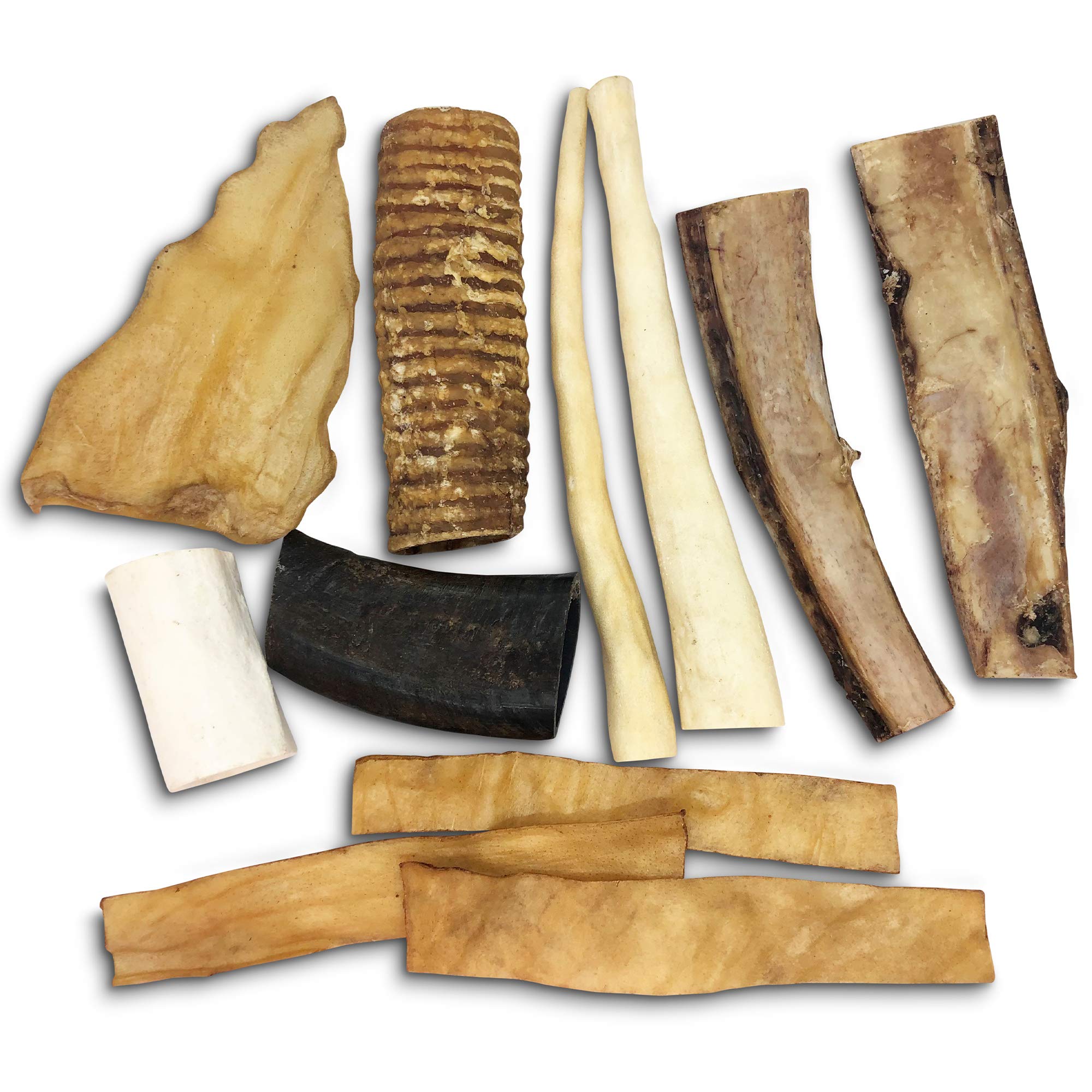 Wild Eats Water Buffalo Prime Dog Bone Assortment Chews, All Natural Bones & Dog Treats 11 Pack Long Lasting Chews, Training Tre