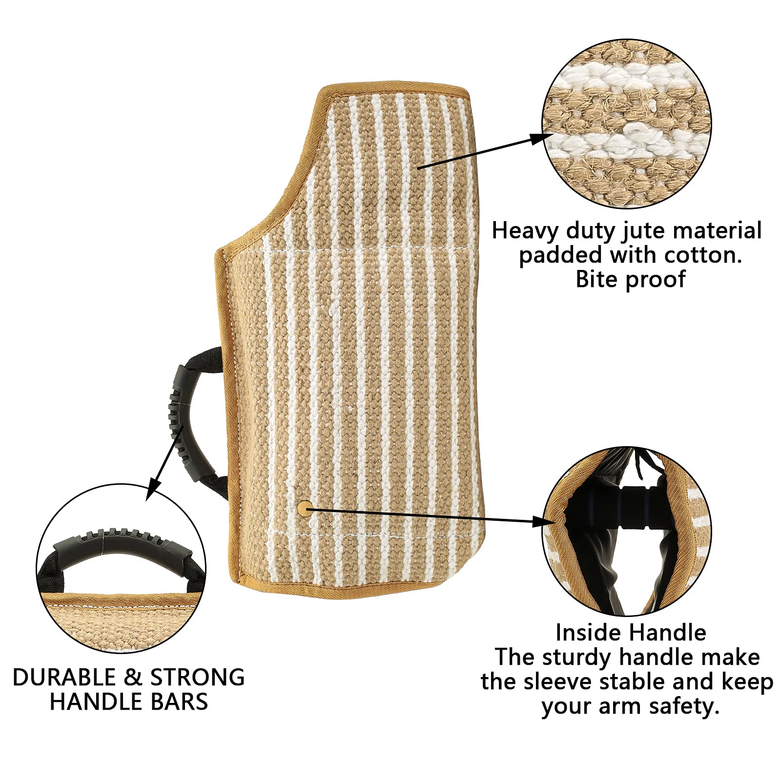Morezi Dog Bite Sleeve Training Protection, Fits Both Sleeves, Small Dogs Training Biting Tugging Toy - Yellow - Short