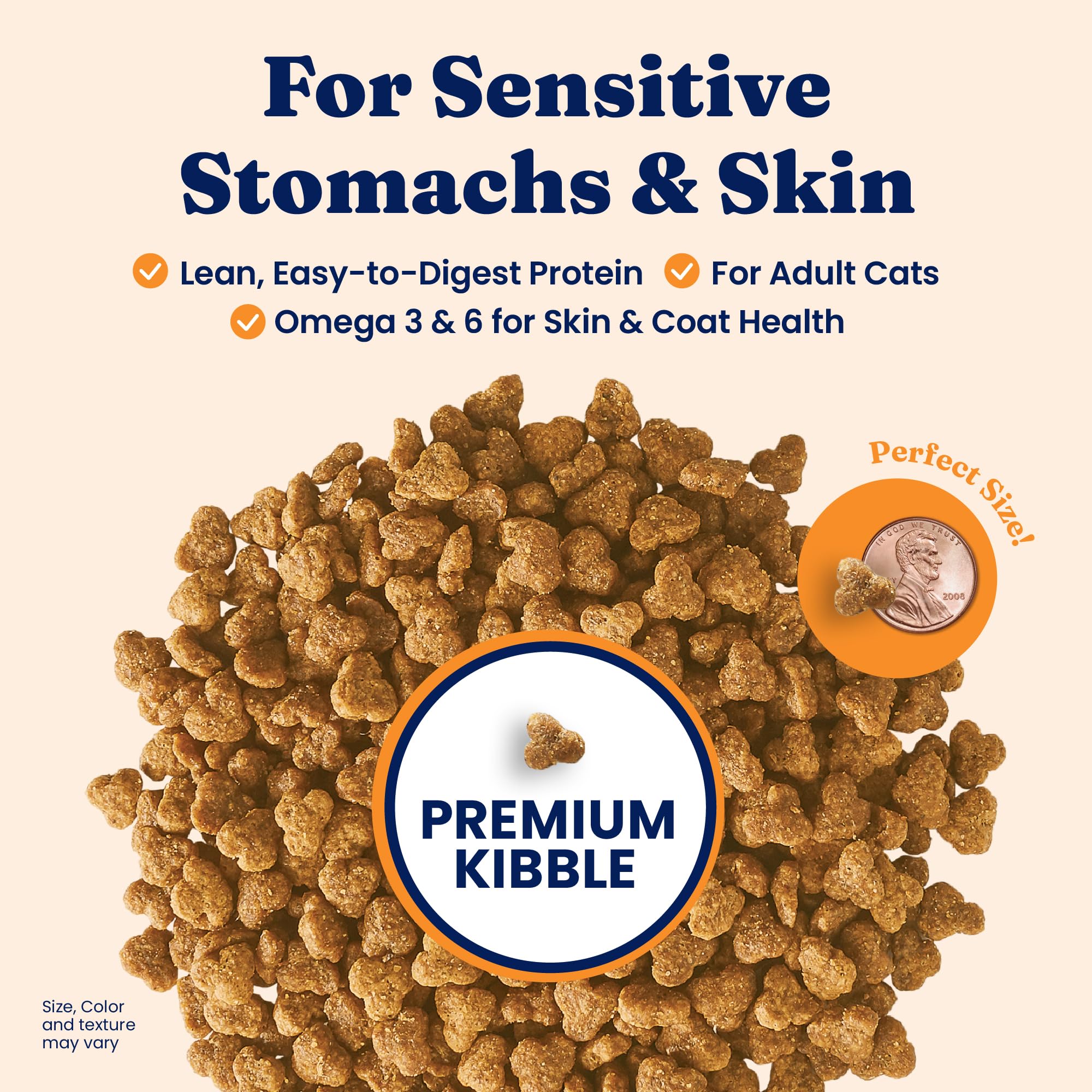 Solid Gold Sensitive Stomach Dry Cat Food - Grain Free - 6lb Quail & Pumpkin for Indoor Adult/Senior Cats - Probiotics for Gut Health