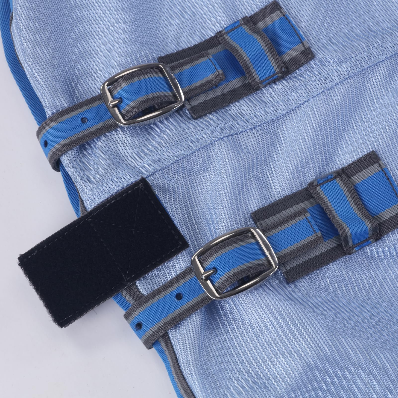 Gallopoff Horse Fly Sheet, Standard Neck Comfy Mesh Fly Sheet For Horses, Equine Summer Sheets Uv-Protective Lightblue 72