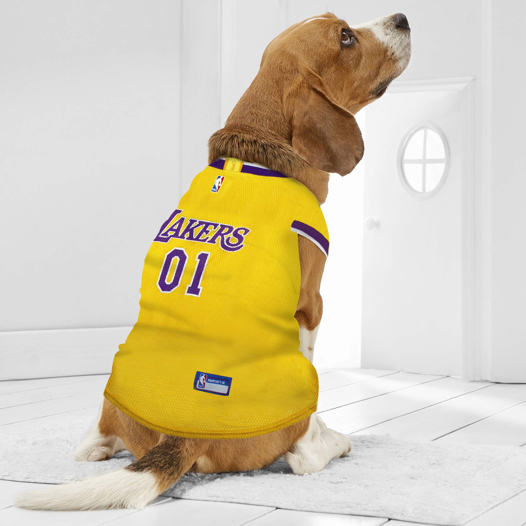 Pets First Nba Los Angeles Lakers Dog Jersey, X-Large - Tank Top Basketball Pet Jersey