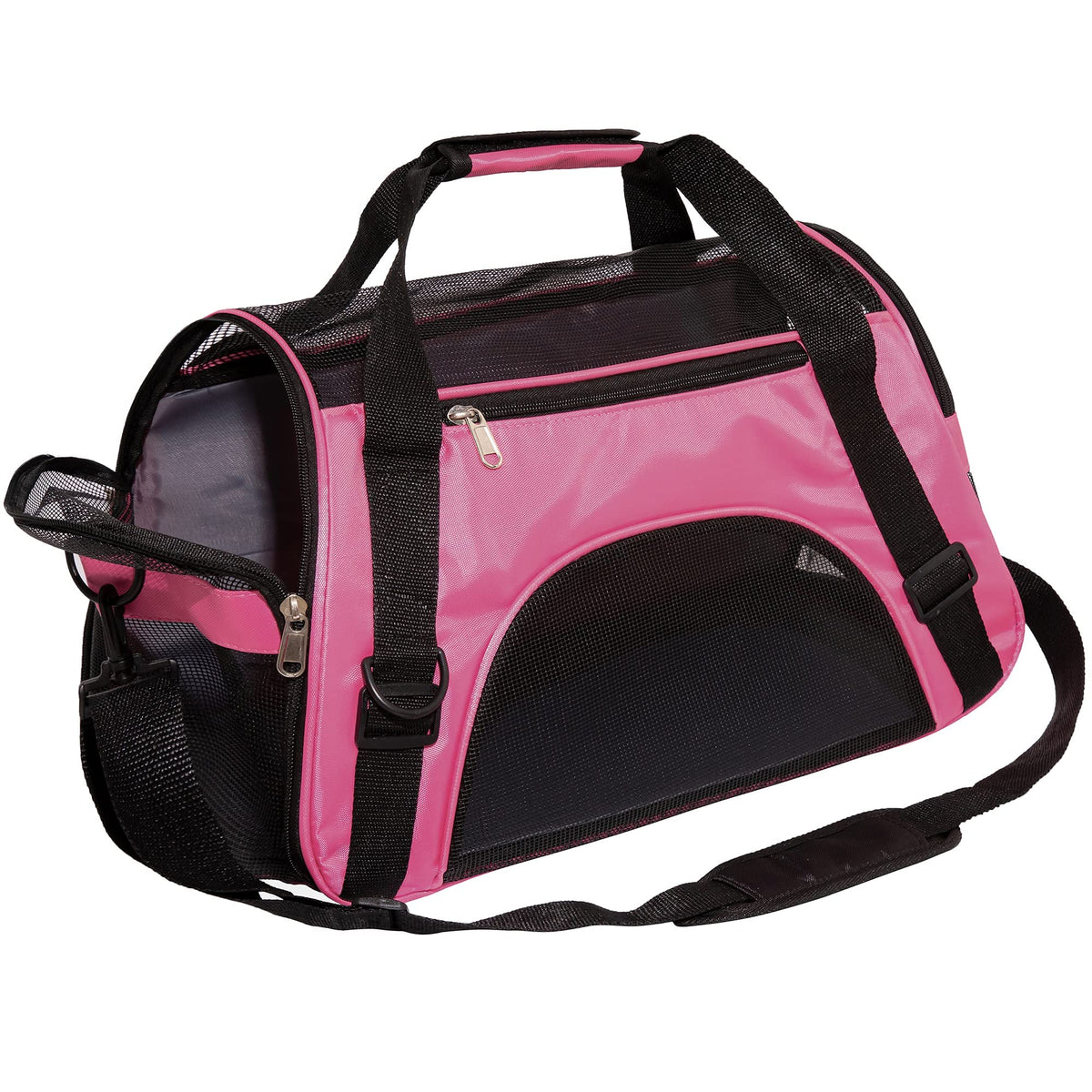 Muchl Cat Carrier Soft-Sided Pet Travel Carrier For Medium Cats Small Cats Dog Carriers For Small Dogs Puppy Comfort Portable Foldable Dog Cat Pet Carrier Airline Approved (Medium,Pink)