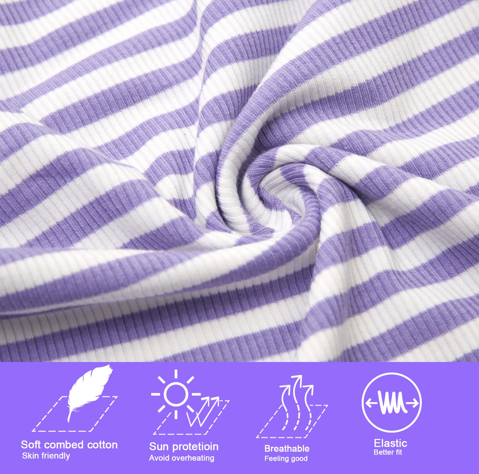 Sychien Dog Cooling Shirt,Summer Combed Cotton Breathable Boy Girl X-Large T-Shirts,Purple Grey White Striped XL