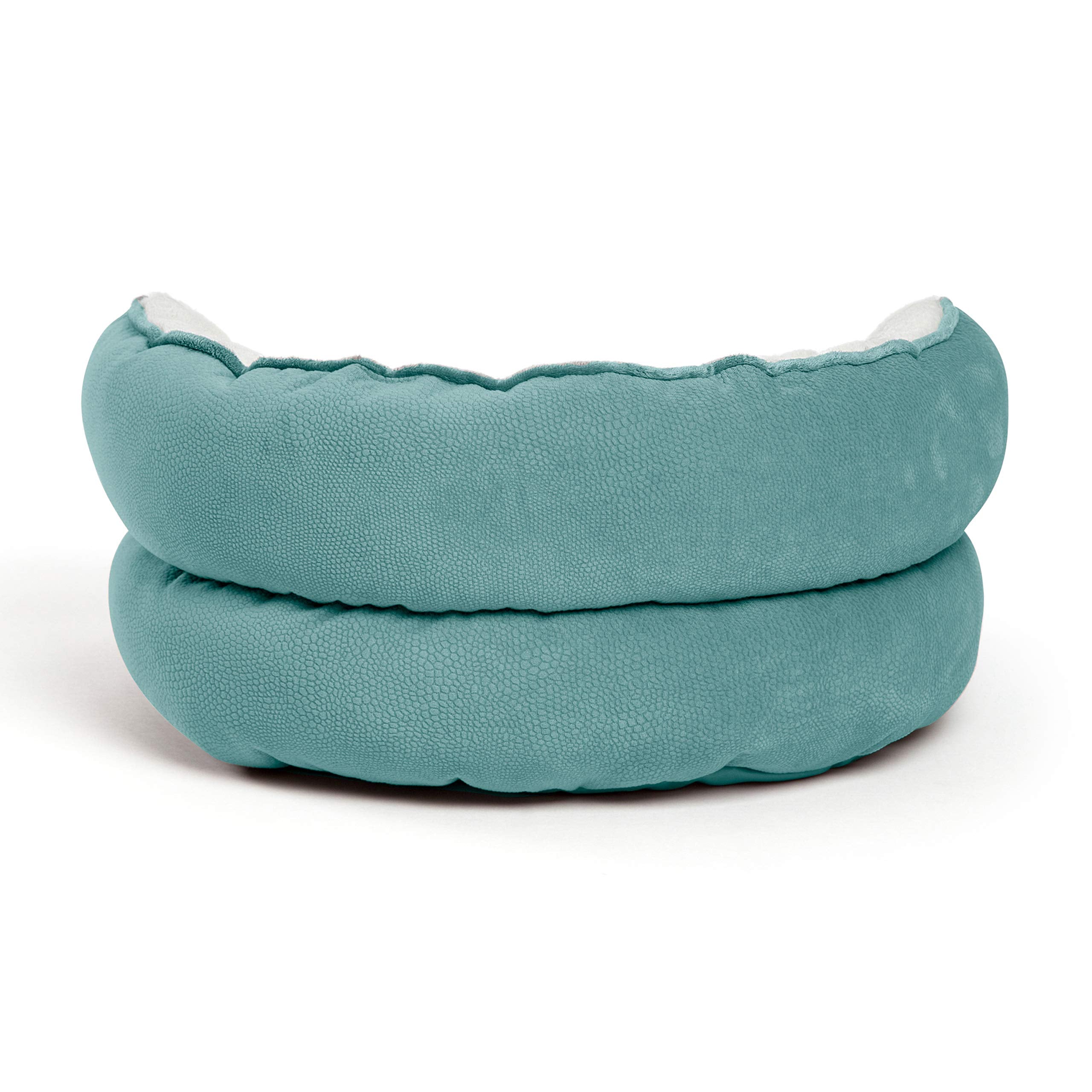 Best Friends By Sheri Throne High Bolster Orthopedic Relief Cat And Dog Bed In Mini Tide Pool