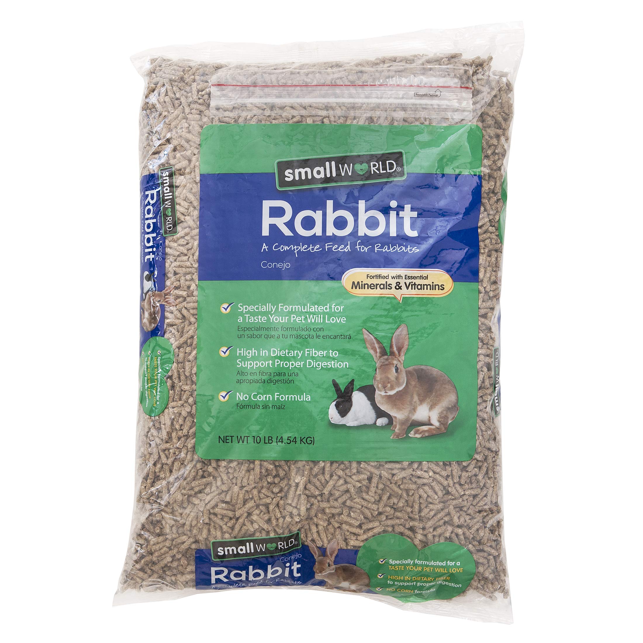Small World Rabbit Feed for All Rabbits | Provides Complete Nutrition | 10lbs