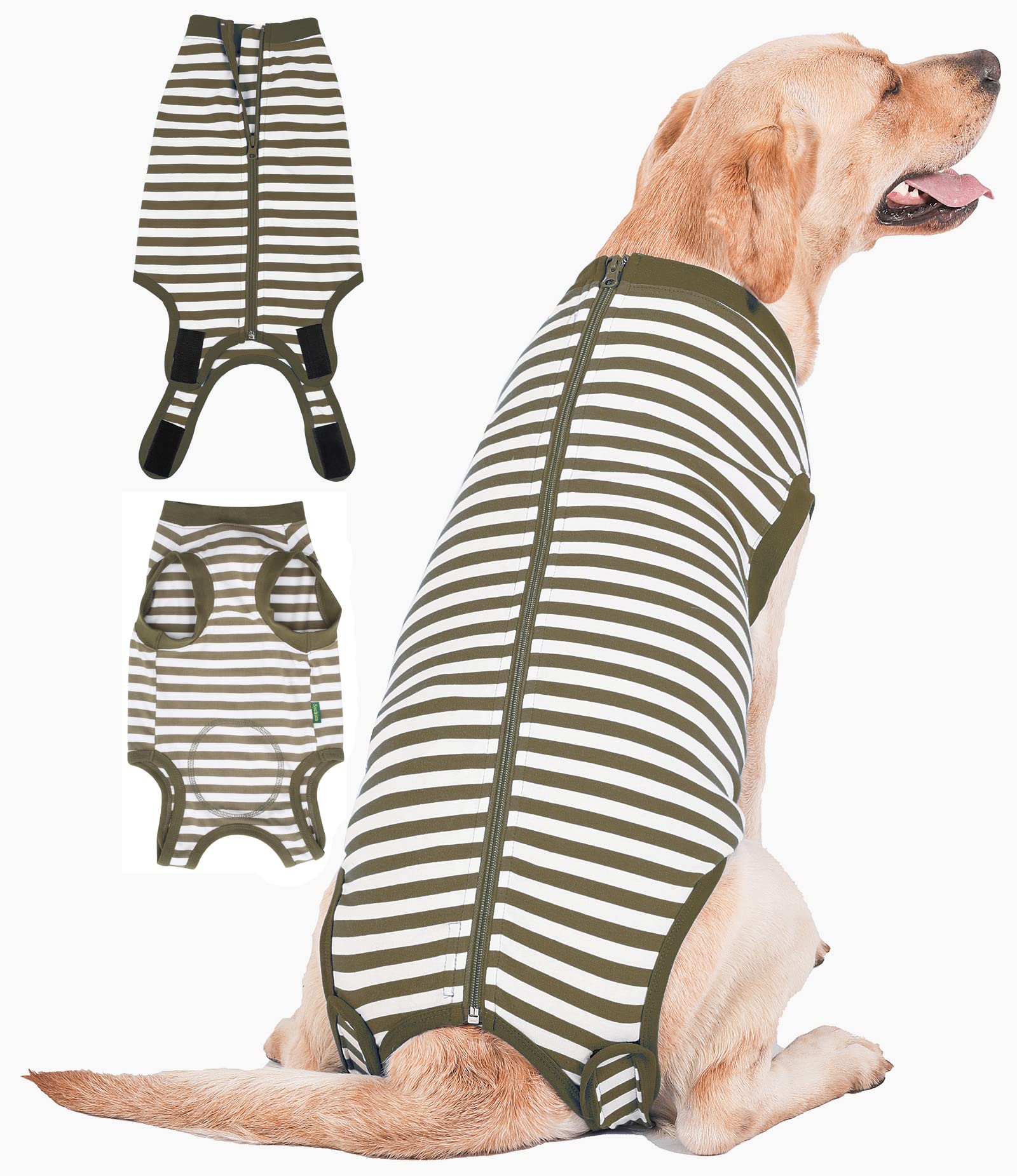 Sychien Dog Recovery Suit Post Surgery Shirt,Large Female Spay Wound Protective Suit,Pink Xxl