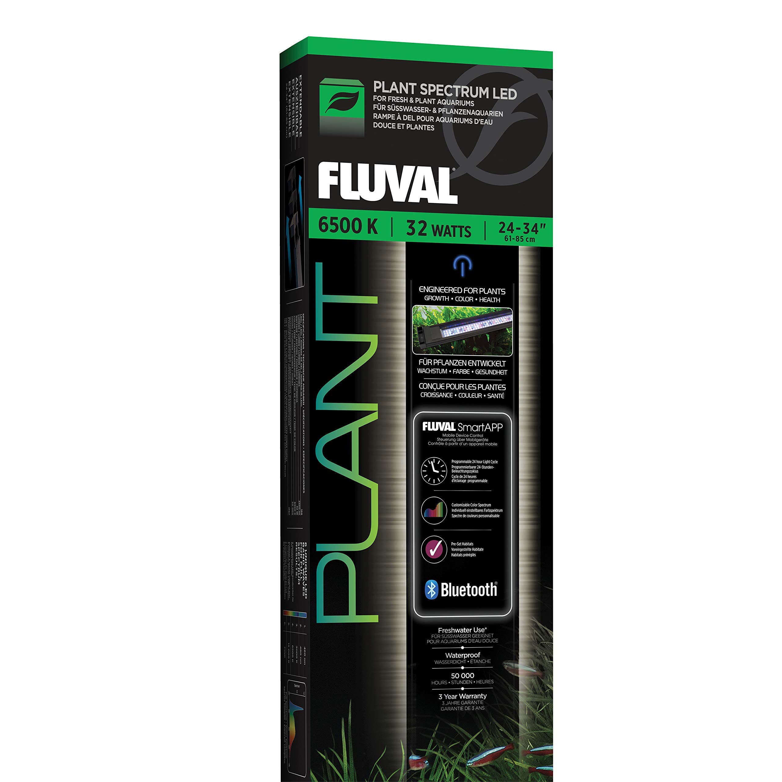 Fluval Plant 3.0 Led Planted Aquarium Lighting, 32 Watts, 24-34 Inches
