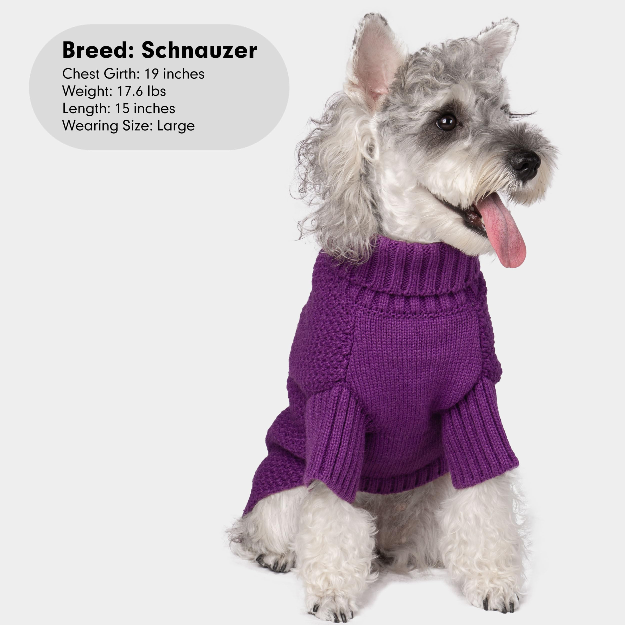 cyeollo Dog Sweater Pullover Turtleneck for Dogs, Classic Knitwear Fall Winter Cold Weather Dog Clothes Warm Pet Apparel Small D