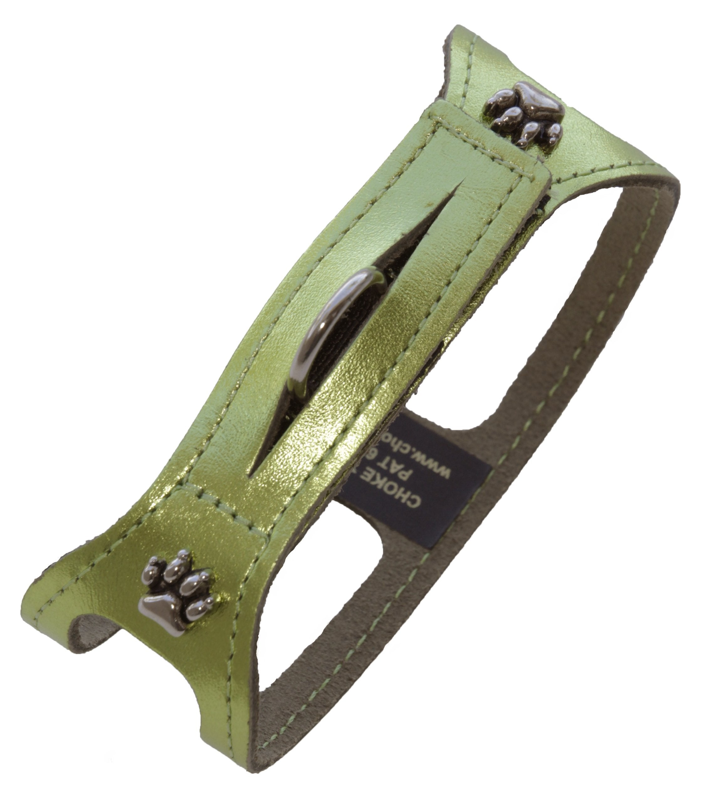 Chokefree Pet Shoulder Collar, 21', Metallic Lime Green