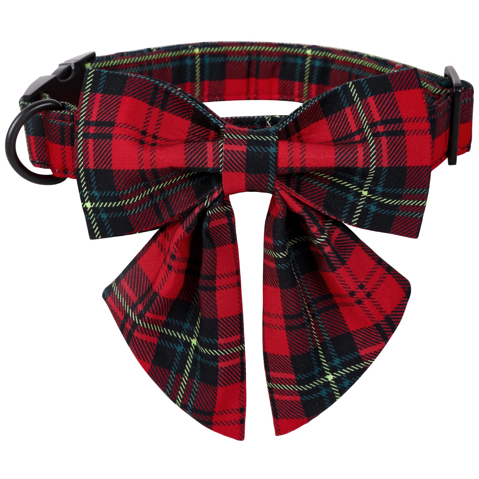 Lionet Paws Christmas Dog Collar With Bowtie, Dog Sailor Bow Collar With Metal Buckle For Dogs, Adjustable Comfortable Dog Collar Girl Gift,Xxs, Neck 7-11 In