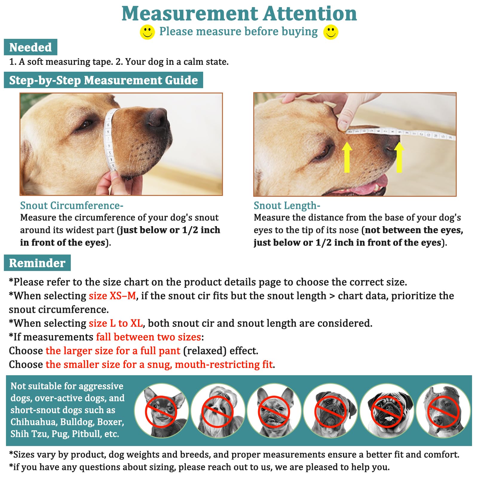 Mayerzon Dog Muzzle, Patented Mesh Muzzles For Small Medium Large Dogs, Soft Covered Mouth Guard With Adjustable Straps, Prevent