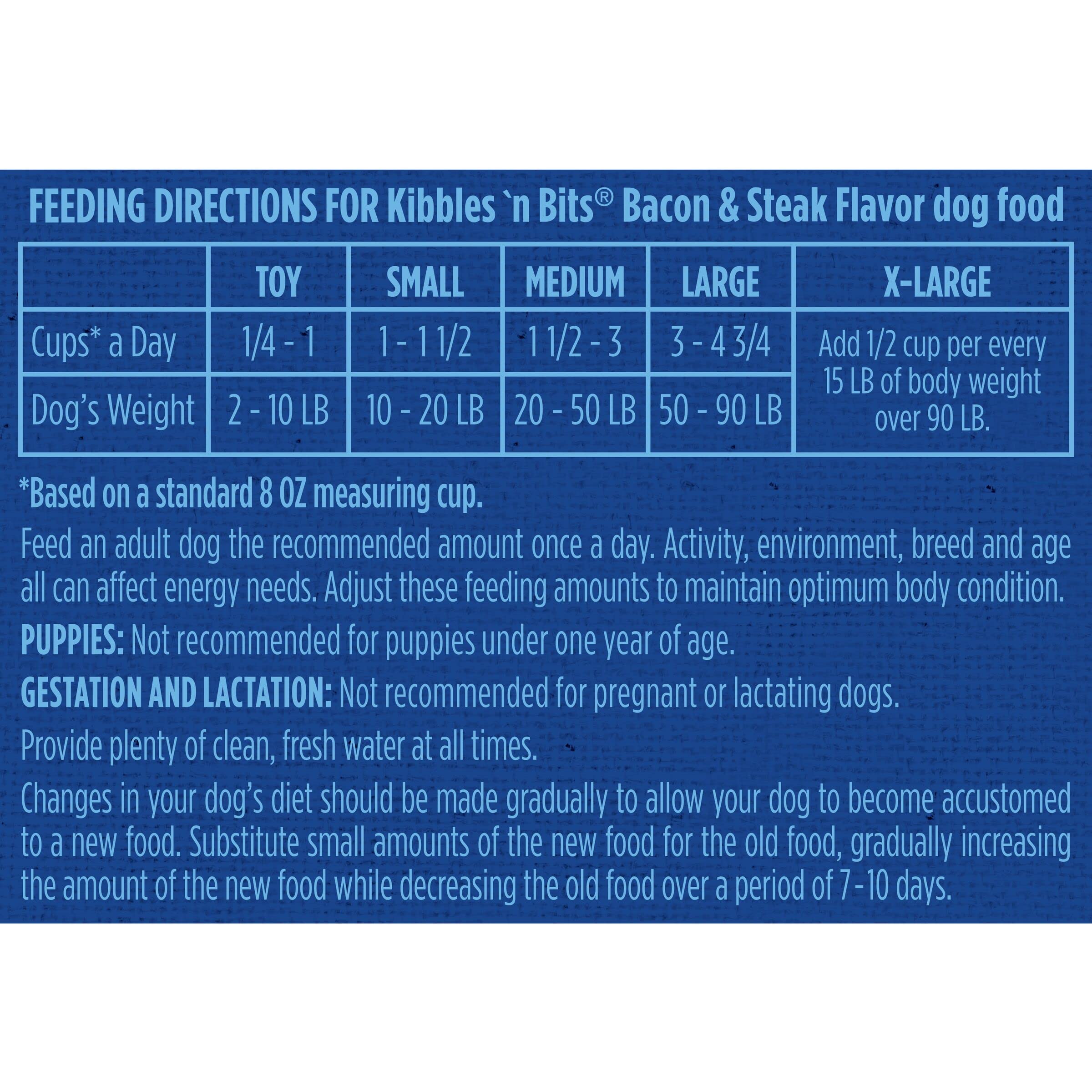 Kibbles N Bits Bacon & Steak Flavor Dry Dog Food, 16 lb Bag