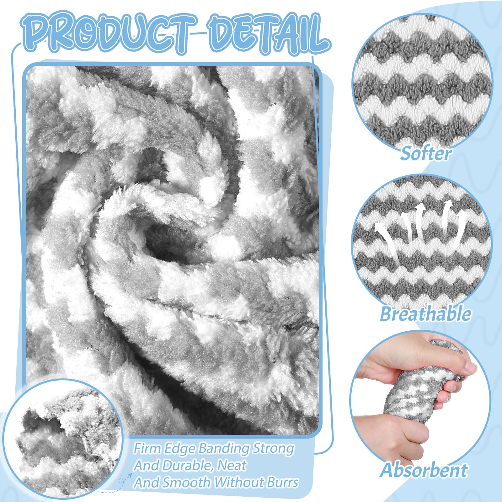 Hahafelt 5 Pcs Waterproof Guinea Pig Fleece Bedding Blankets Absorbent Guinea Pig Cage Liner Washable Small Animal Pee Pad Reusa