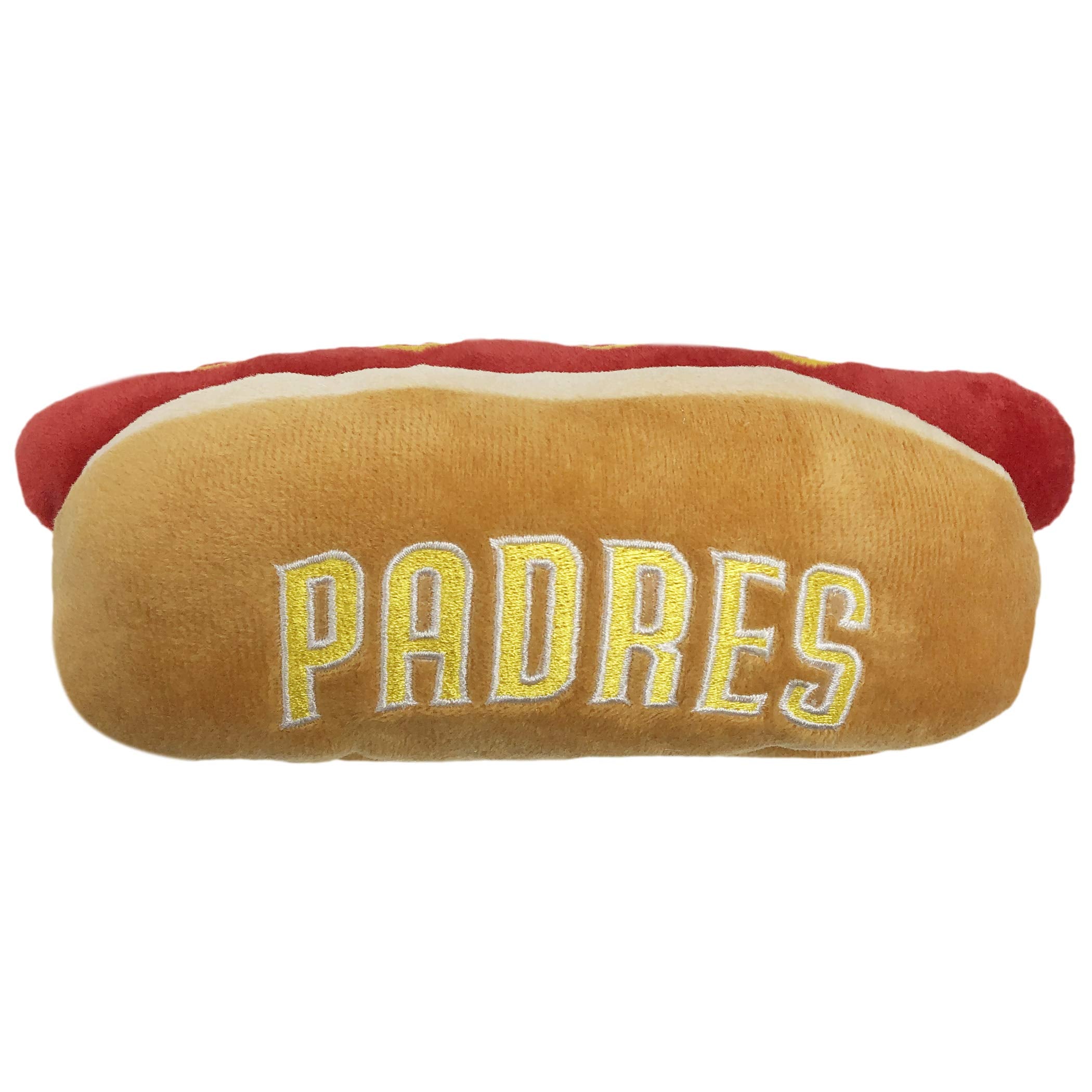 Mlb San Diego Padres Plush Dog Toys - Stadium Theme Snacks - Cutest Plush Hot-Dog Toy For Dogs & Cats With Inner Squeaker & Prem