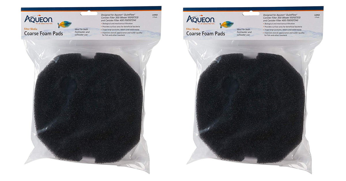 Aqueon 4 Pack Of Quietflow Coarse Foam Pads, Mediumlarge