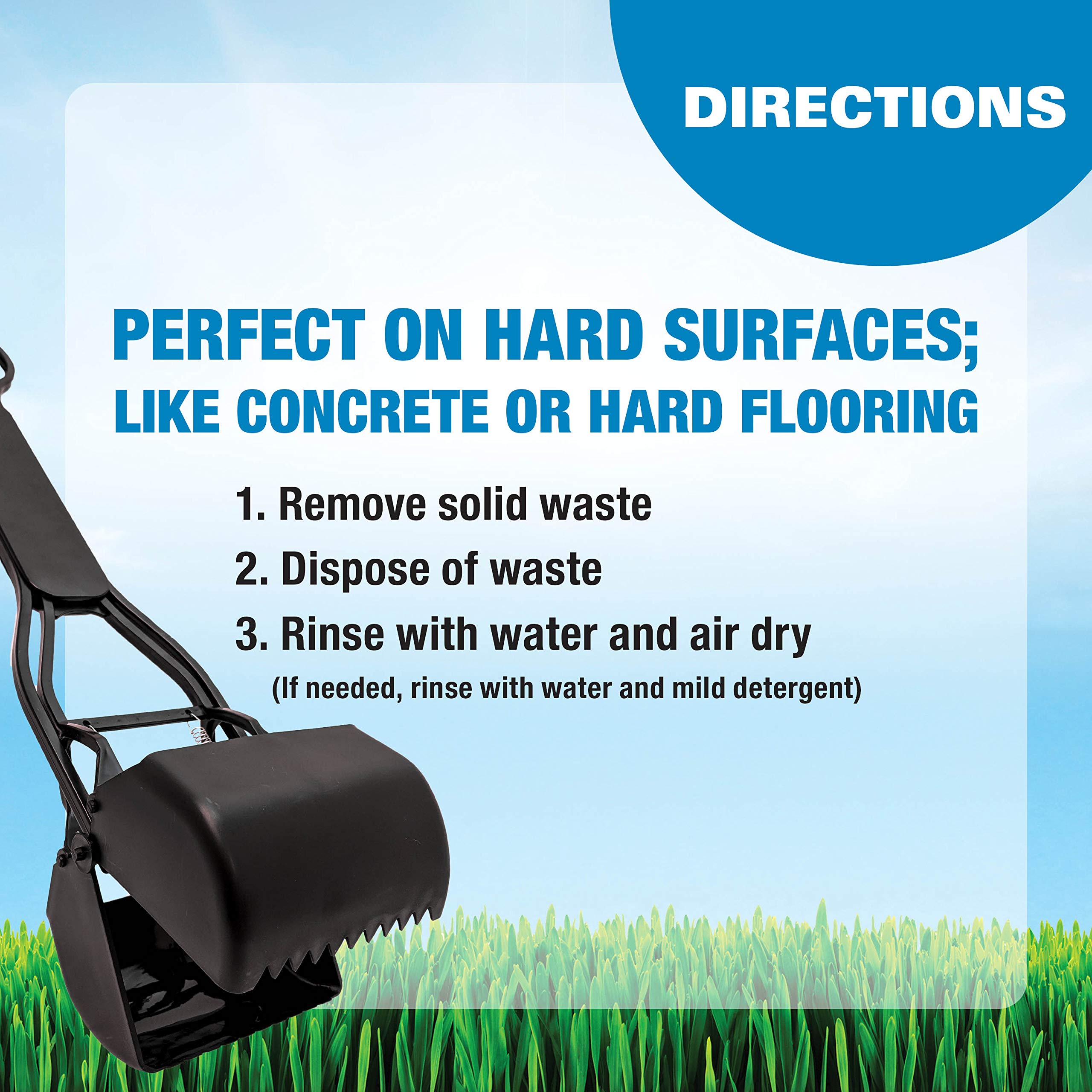 Four Paws Allen'S Spring Action Dog Scooper For Grass Standard Black 5.13' X 5.5' X 24.75'