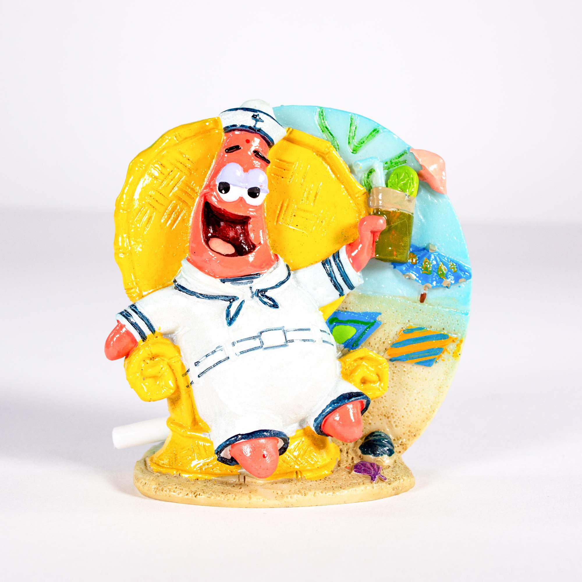Penn-Plax Spongebob Squarepants Aquarium Decoration - Patrick Star Aerating Ornament - Small