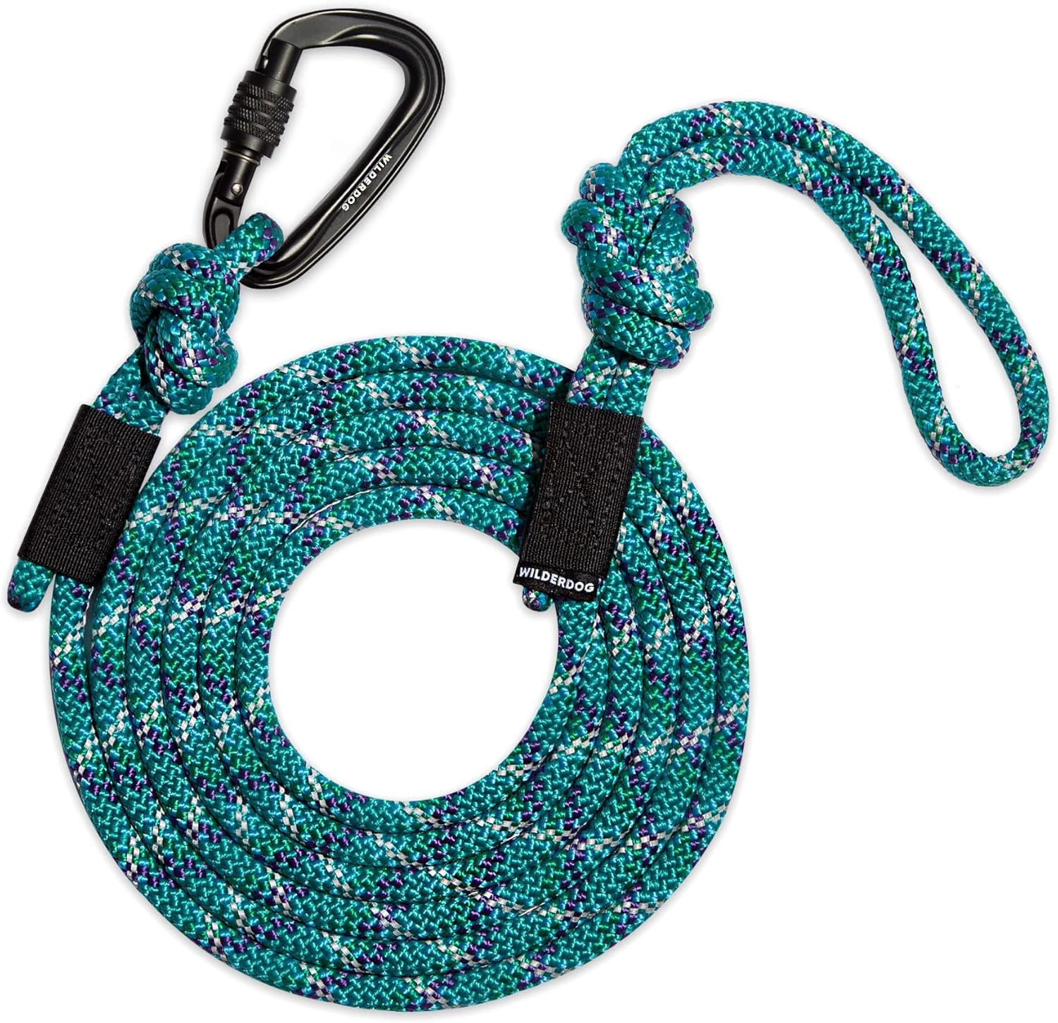 10ft rope dog leash Wilderdog Carabiner Climbing Rope Dog Leash For Medium & Large Dogs