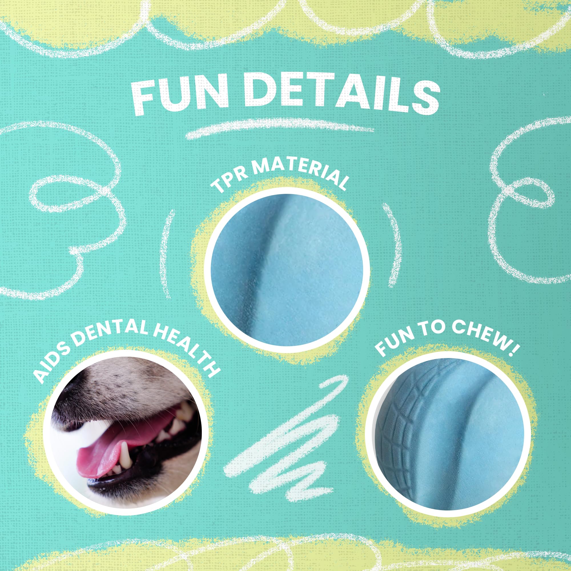 Snugarooz Sky Bounce Ballz Dog Toy Blue – Eco-Friendly Tpr High-Bouncing Fetch Balls - Floats On Water - Durable & Fun For Dogs