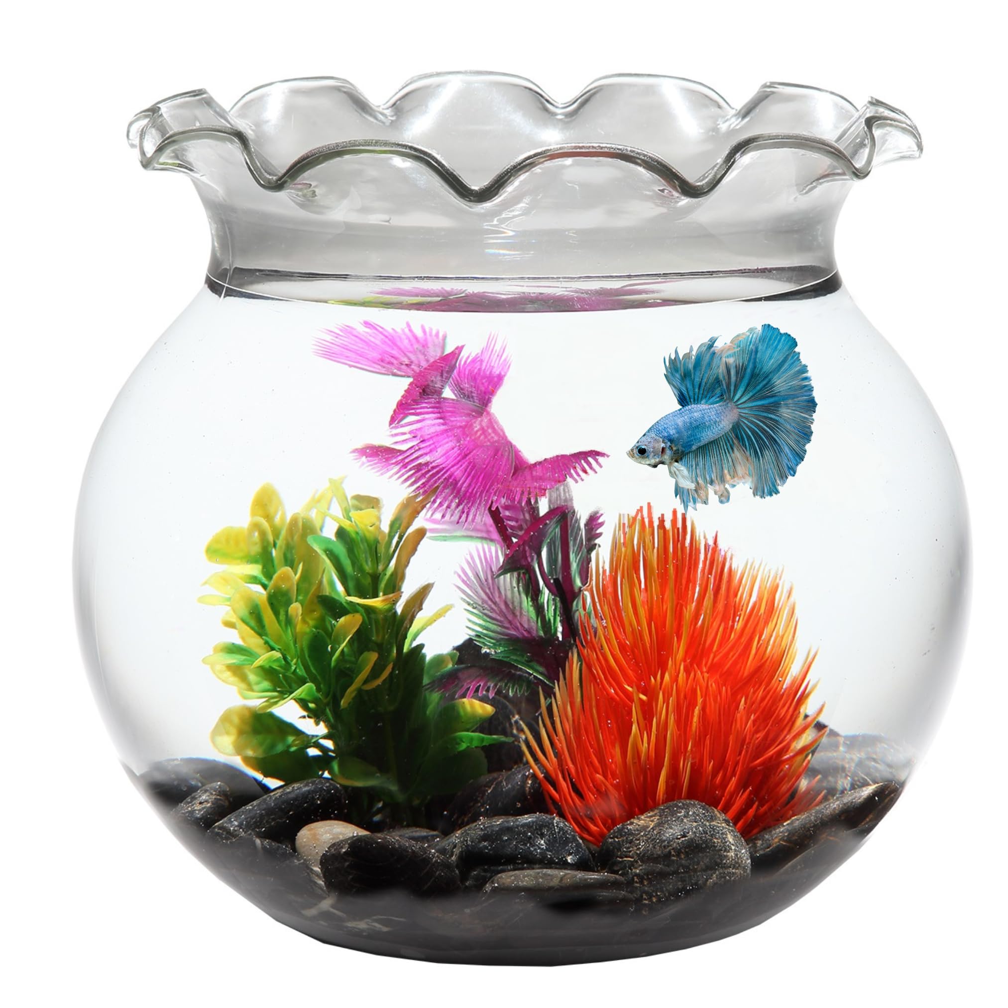 Koller Products 1 Gallon Fish Bowl - Impact-Resistant Plastic