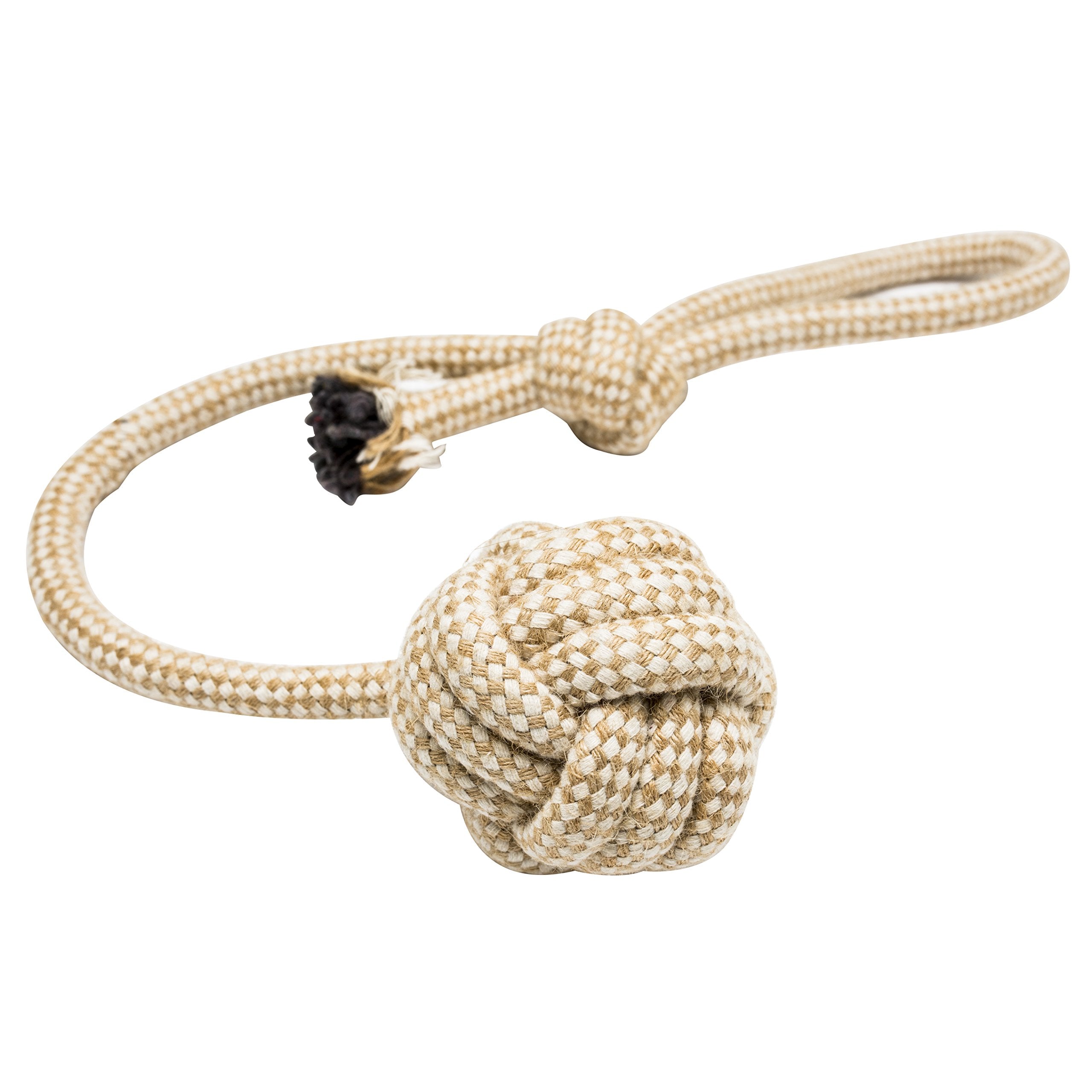 Franklin Sports Pet Supply Natural Rope Dog Toys - 4 Pack - Play Fetch - Tug Of War - Dog Teething - Puppy Chew - Puppy - Teething Toy - Tug Rope - Tug Toy