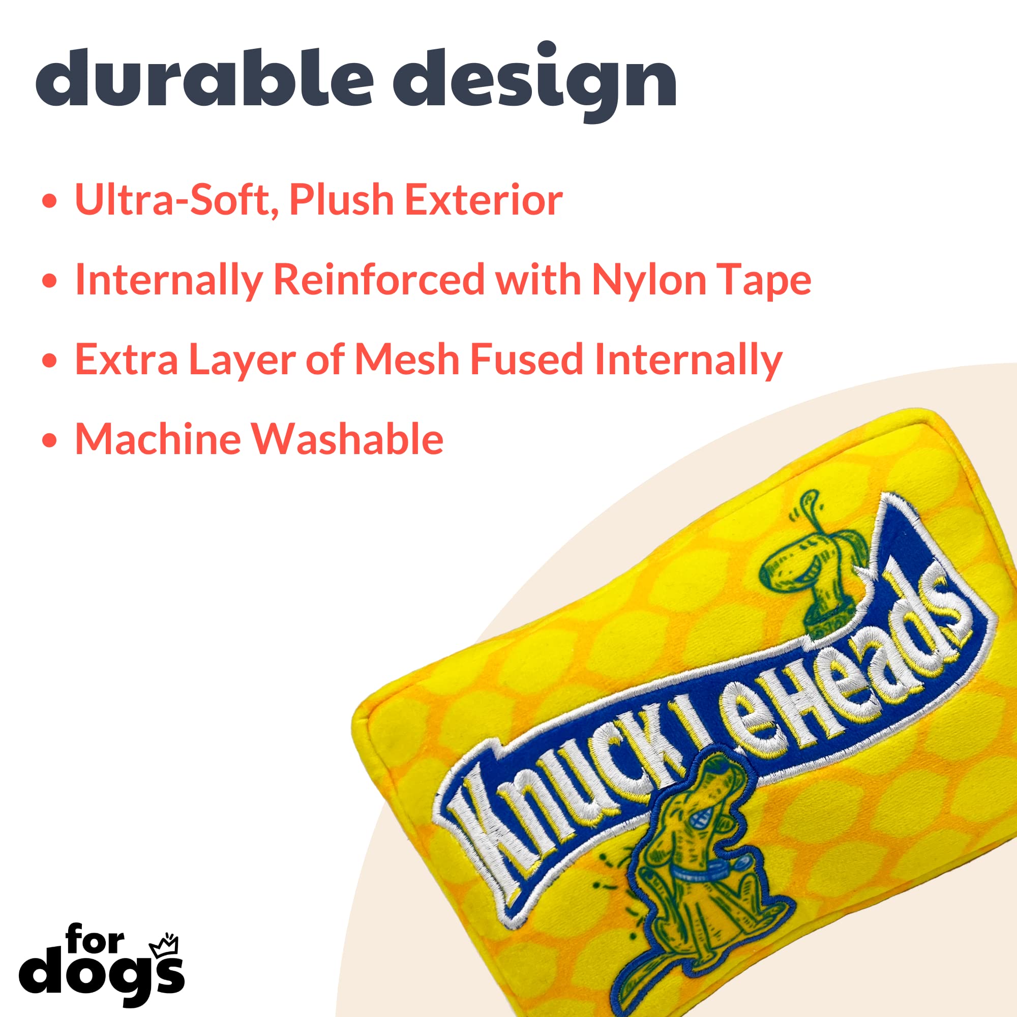 Huxley & Kent For Dogs | Knuckleheads (Large) | Halloween Candy Dog Toy With Squeaker | Funny Dog Toy Gift | Fun, Durable, And Safe | H&K Squeaky Dog