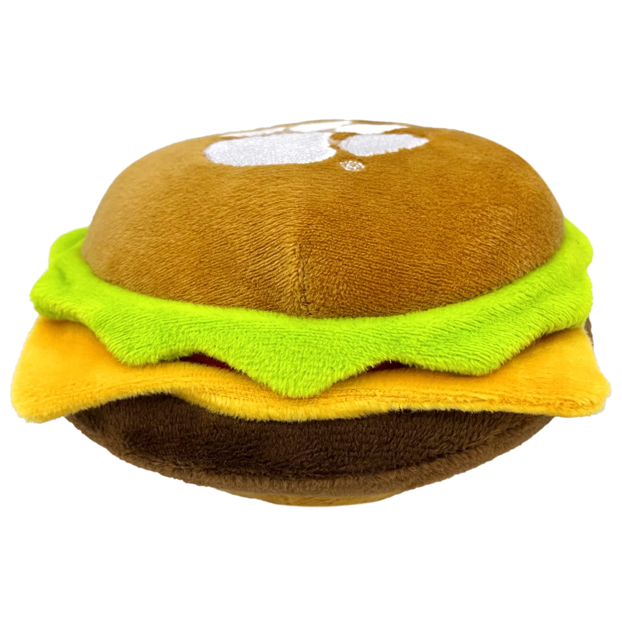 Pets First Ncaa Clemson Tigers Cheeseburger Plush Dog & Cat Squeak Toy- Cutest Stadium Hamburger Snack Plush Toy For Dogs & Cats