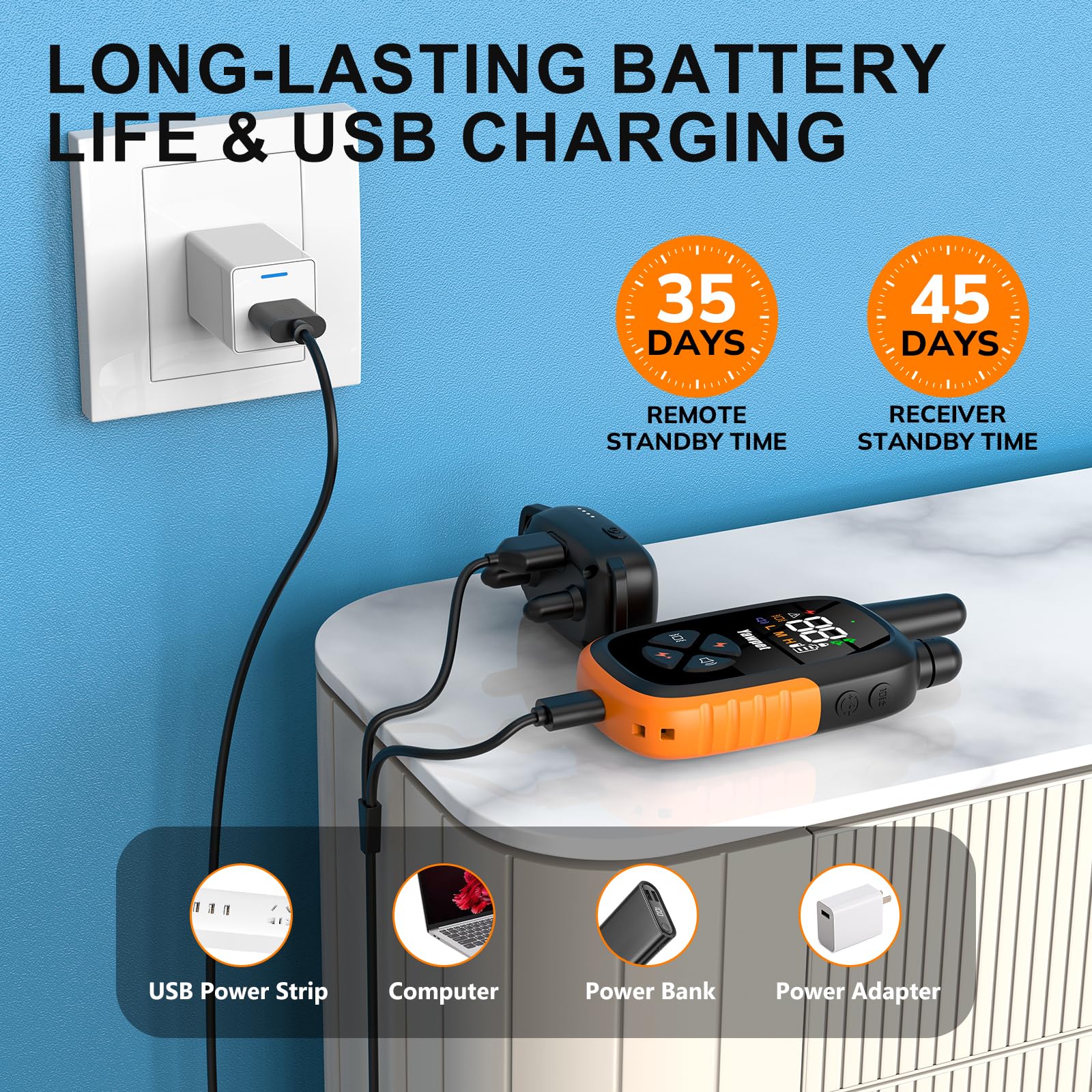 Dog Shock Collar - Electric Dog Training Collar With Remote, Rechargeable E-Collar With 4 Training Modes, Security Lock For All