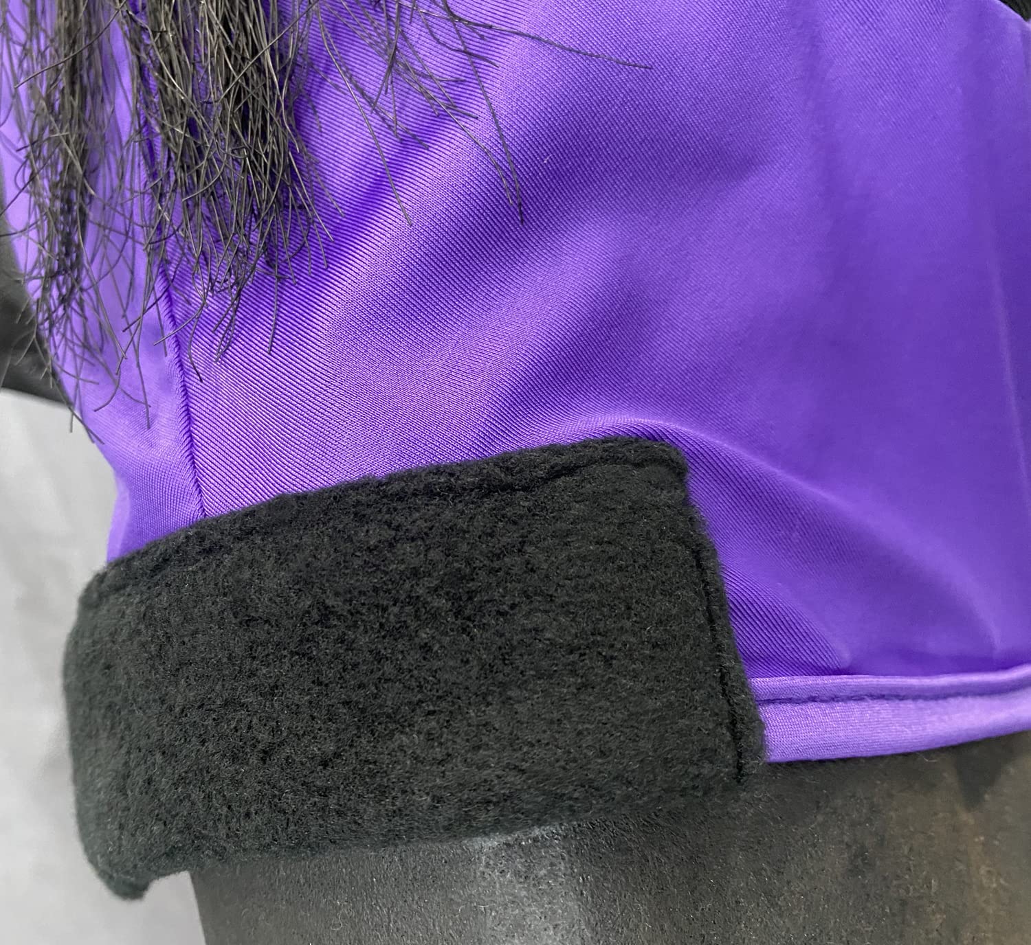 LEAFOREST Horse Mesh Fly Mask with Ears, Soft Lycra Mesh Mask Anti-UV with Ears Violet, Cob