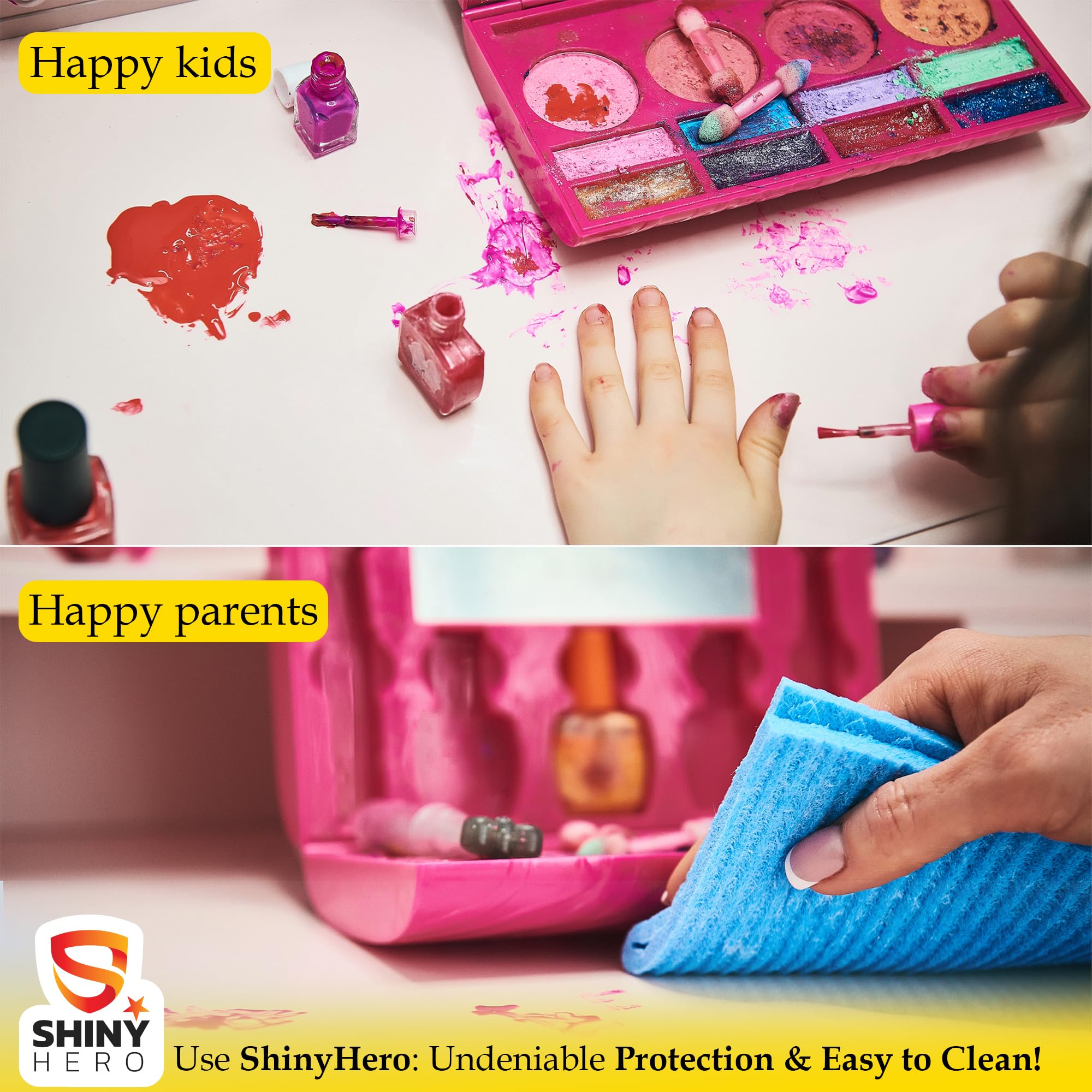 16Pack - Clear Wall & Door Protector from Dog Scratching - Anti Cat Couch Guard Plastic Sheets, Furniture Self-Adhesive Removabl