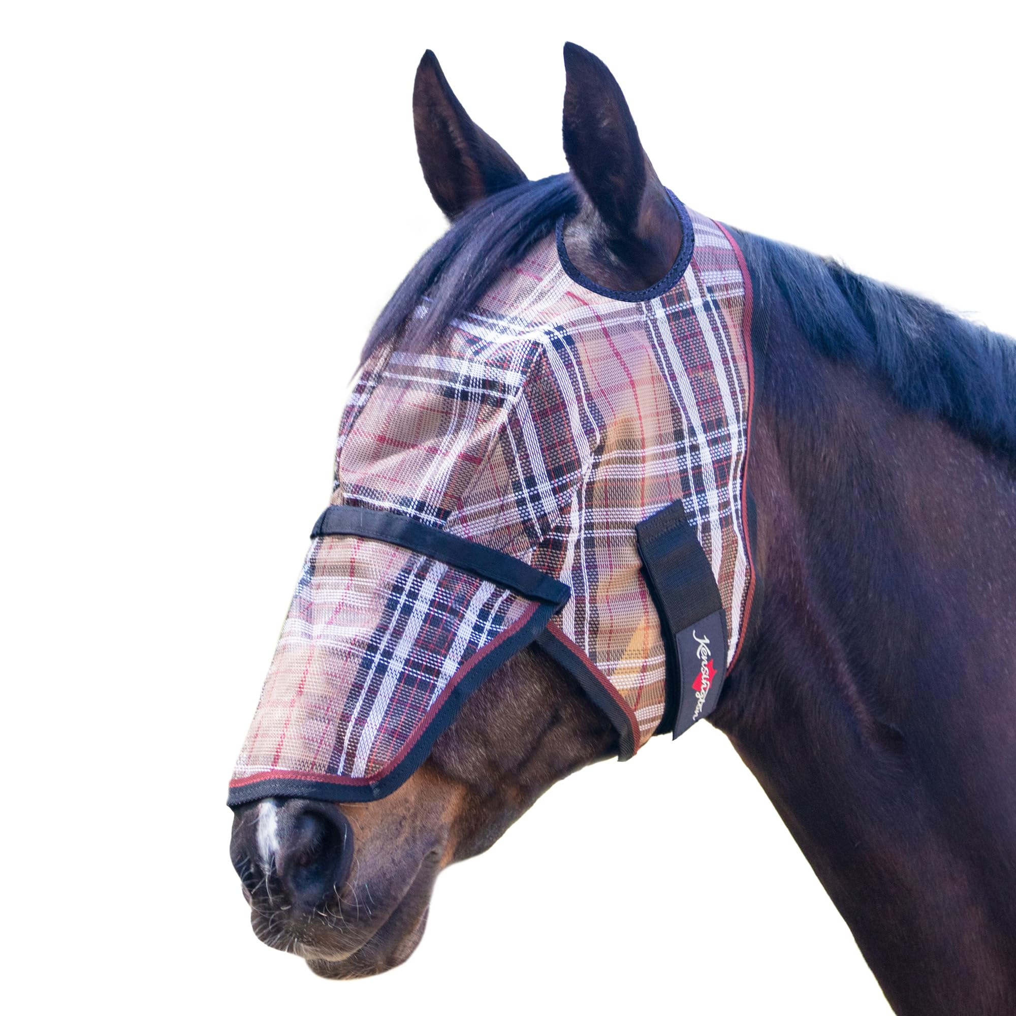 Kensington Fly Mask w/Web & Nose Size: L-Avg Color: 121-Deluxe Black