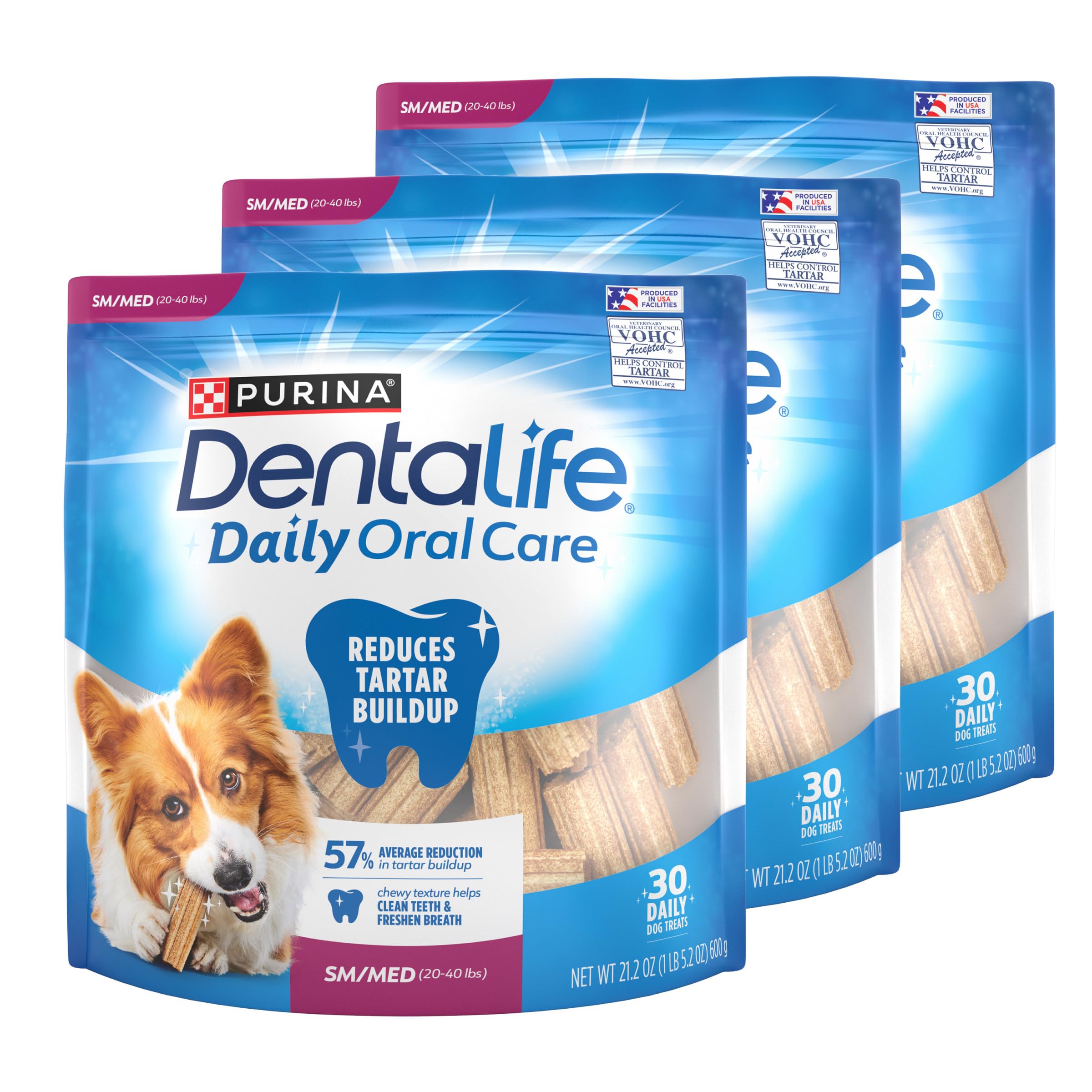 Purina DentaLife Daily Oral Care Dog Dental Chews for Small and Medium Breed Dogs - 90 ct.
