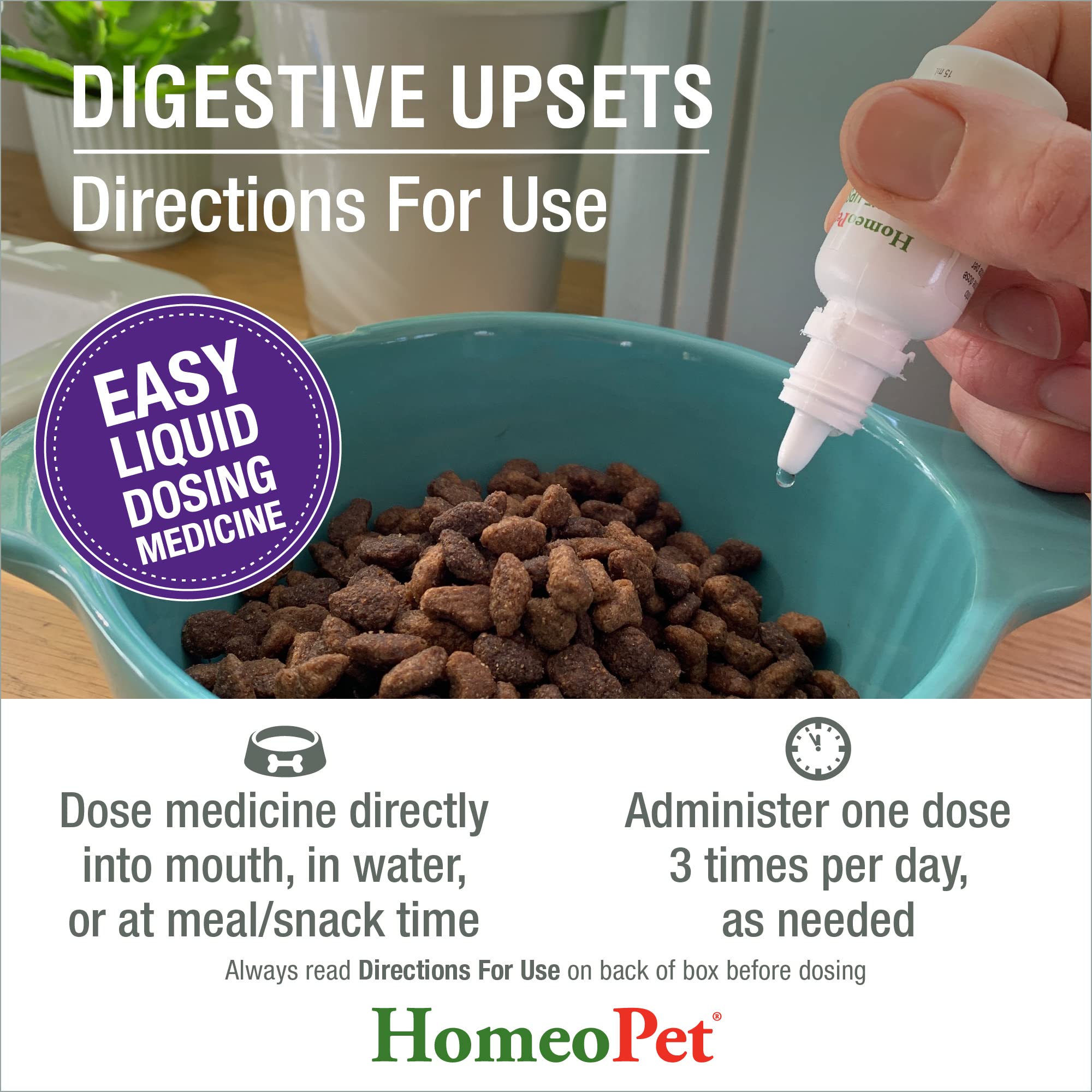 HomeoPet Digestive Upsets, Safe, Gentle, and Natural Cat and Dog Digestive Support, 15 Milliliters