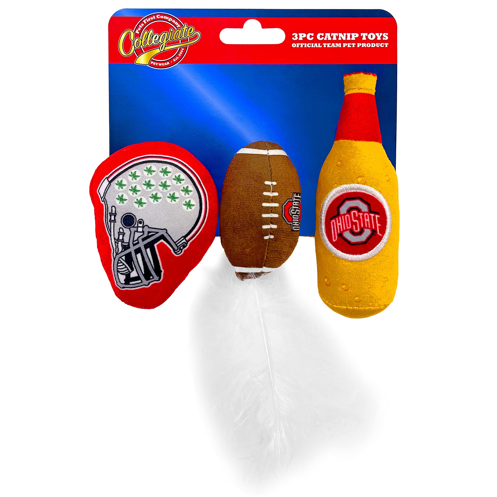 Best Plush Cat Toy Ncaa Ohio State Buckeyes Complete Set Of 3 Piece Cat Toys Filled With Fresh Catnip. Includes: 1 Helmet Cat To