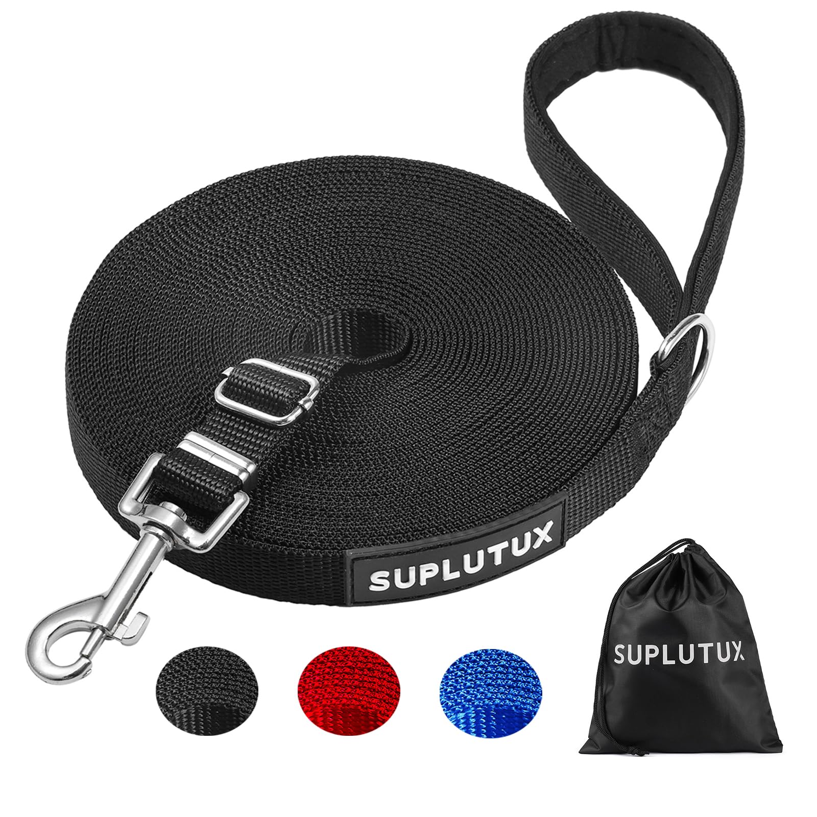 Long Leash for Dog Training - 50ft Adjustable Obedience Recall Dog Training Leash for Large Medium Small Dogs with Storage Pouch