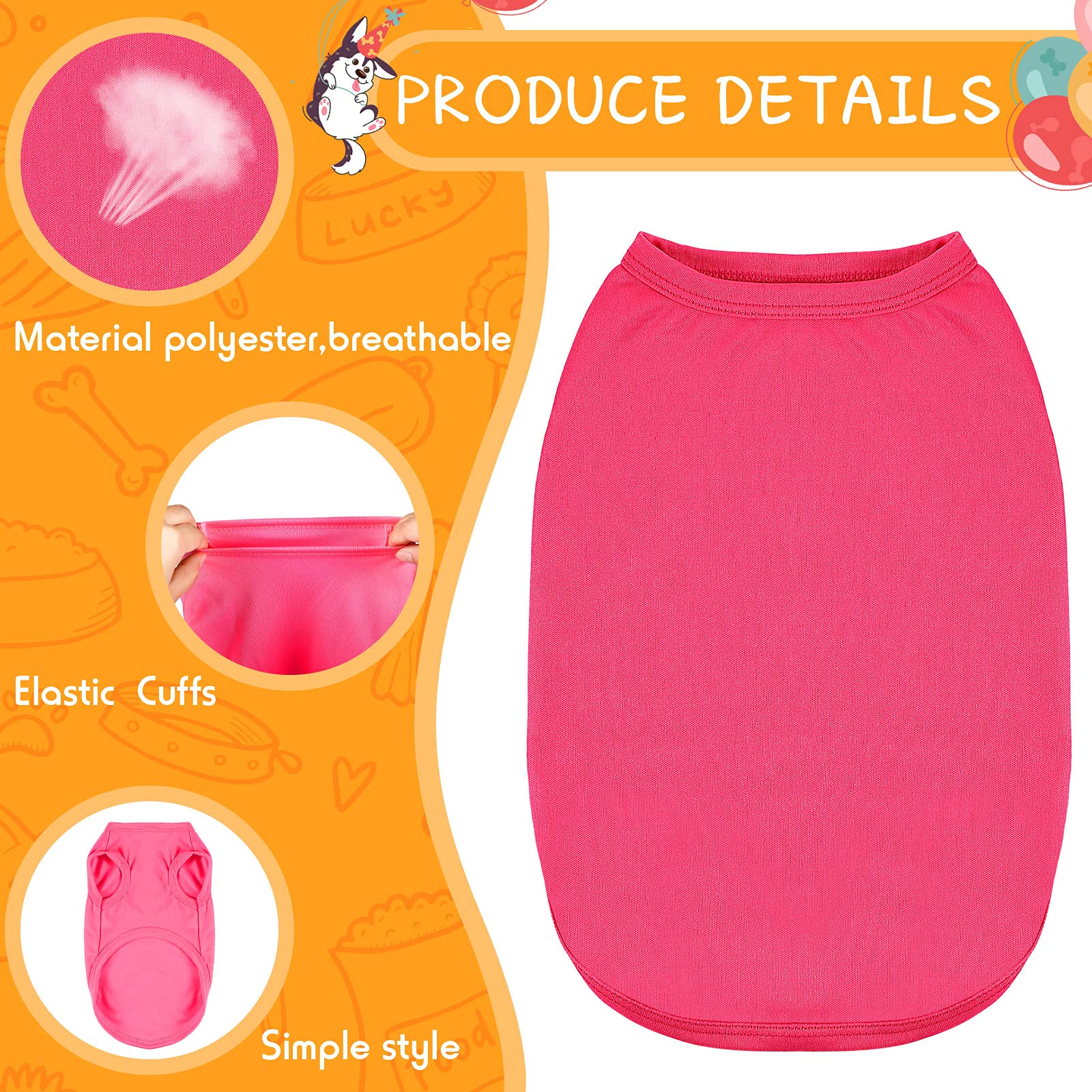 16 Pieces Small Dog Clothes Cute Blank Puppy Shirts Soft Dog Sweatshirts Breathable Outfit For Pet Cats Accessories, 16 Styles(M