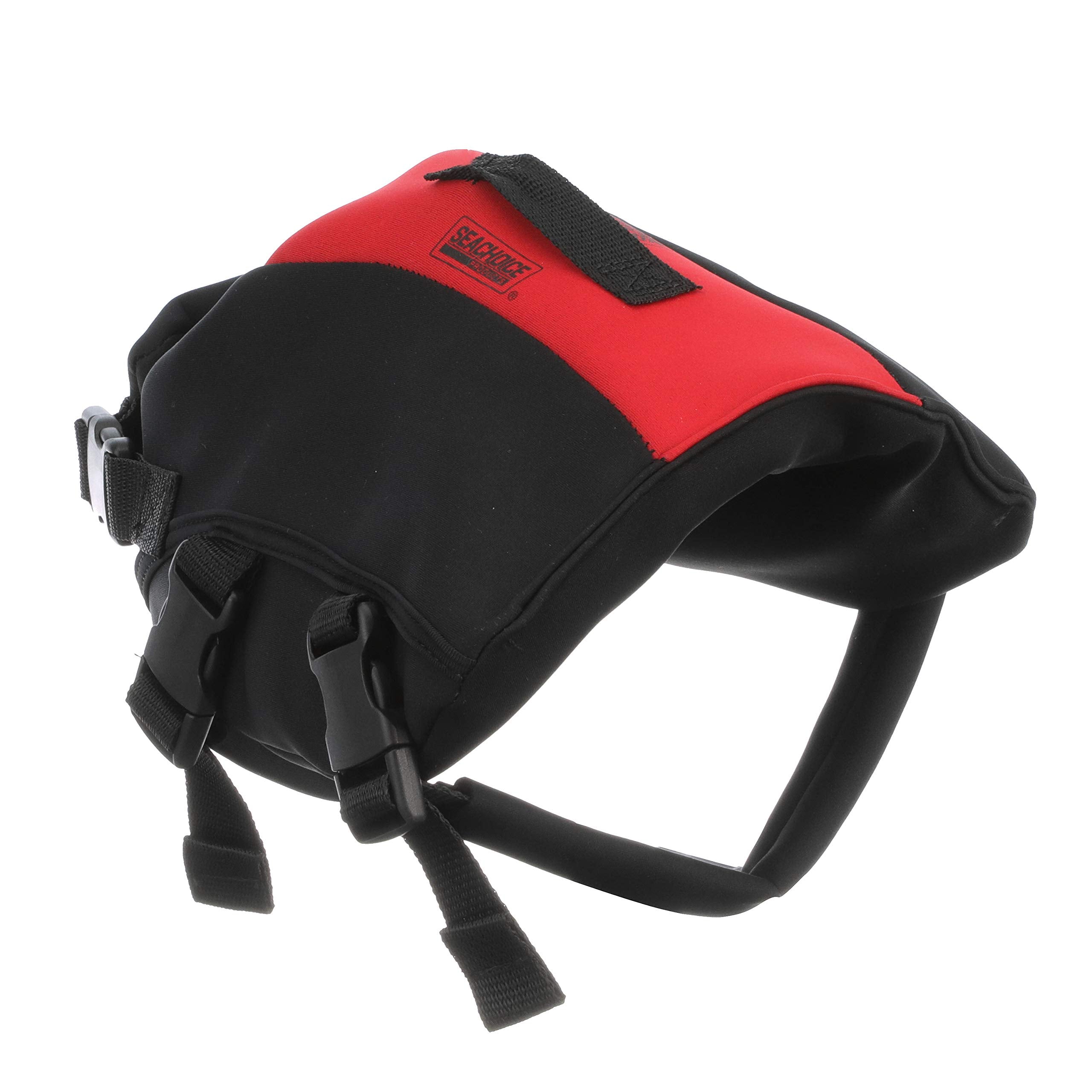Seachoice Dog Life Vest, Adjustable Life Jacket For Dogs, W/Grab Handle, Red And Black, Size Small, 15-20 Lbs.