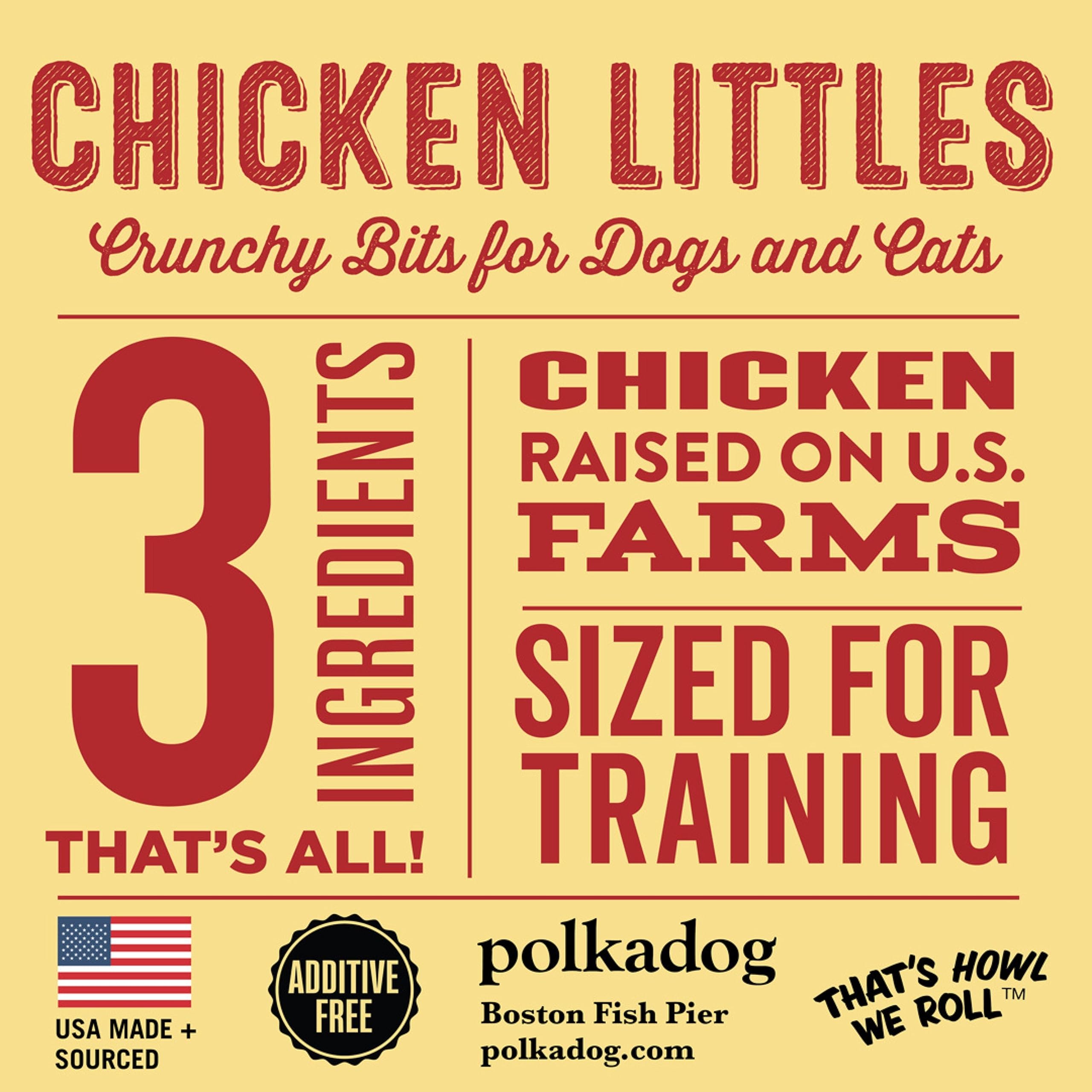 Polkadog Chicken Littles Crunchy Training Bits - All Natural, Limited Ingredient Healthy Training Treats for Dogs. Handcrafted &