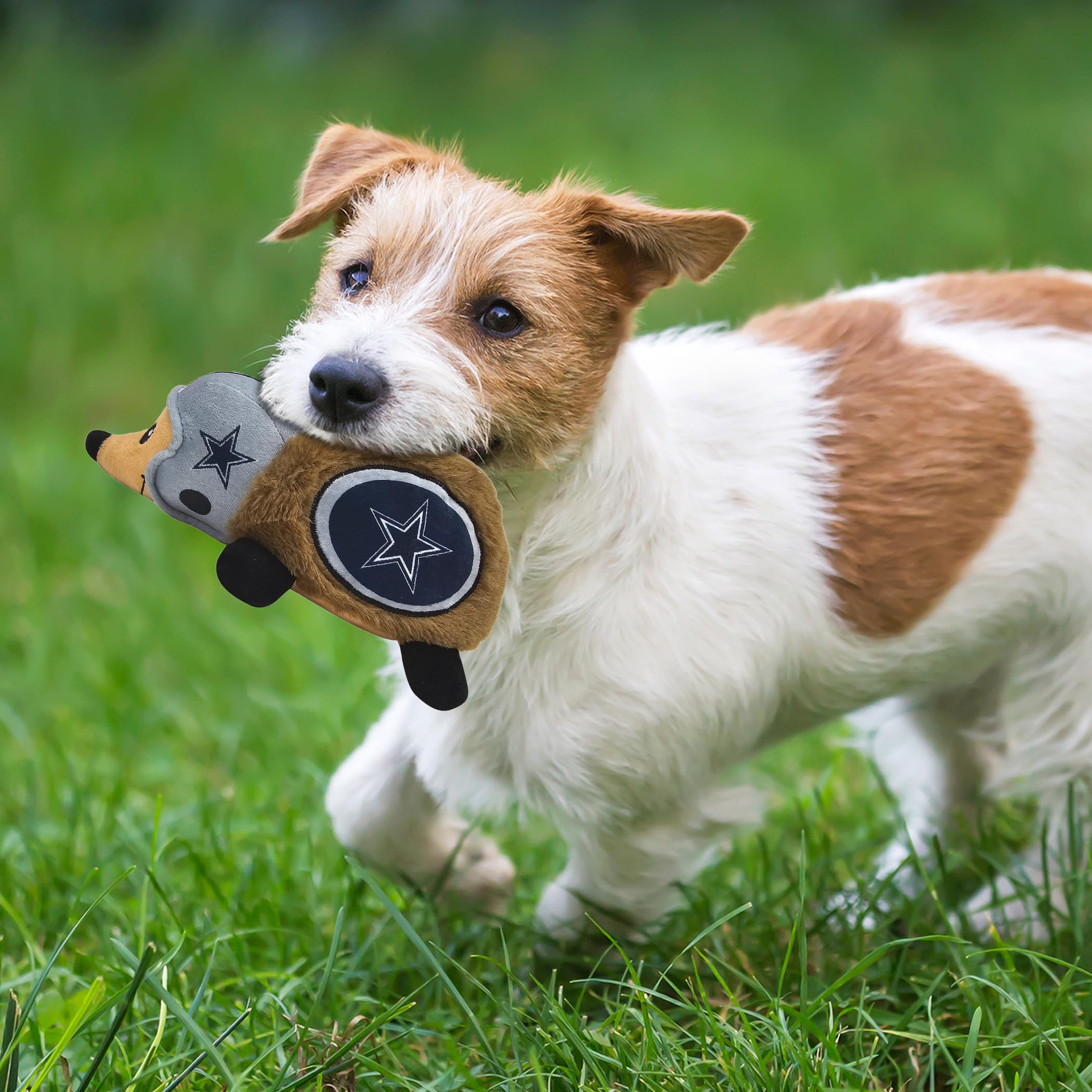 Nfl Dallas Cowboys Plush Hedgehog Toy For Dogs & Cats, Cool Soft Pet Toy For Fun And Interactive Play, Dog Chew Toy With Squeake