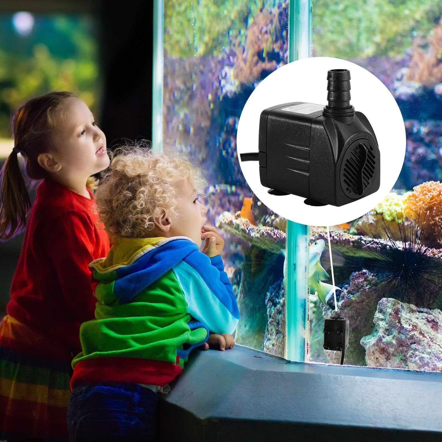 Cwkj Fountain Pump, 400Gph Submersible , Durable 25W Outdoor Water Pump With 6.5Ft Power Cord, 3 Nozzles For Aquarium, Pond, Fis