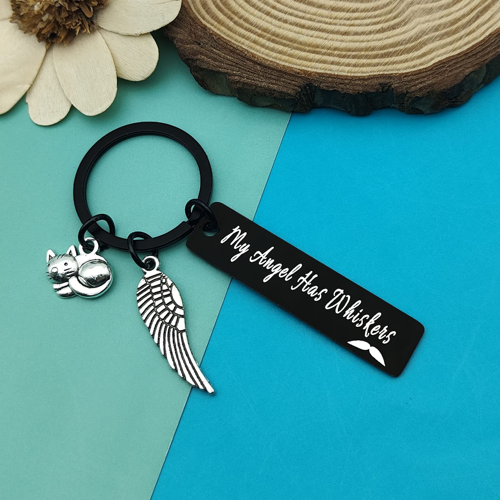 Pet Memorial Gift Loss Of Cat Keychain Sympathy Gift In Memory Of Cat Pet Gift Keychain Pet Sympathy Gift For Cat Lover Family Friends Remembrance Gifts Has Whiskers Keyring Cat Pet Loss Jewelry