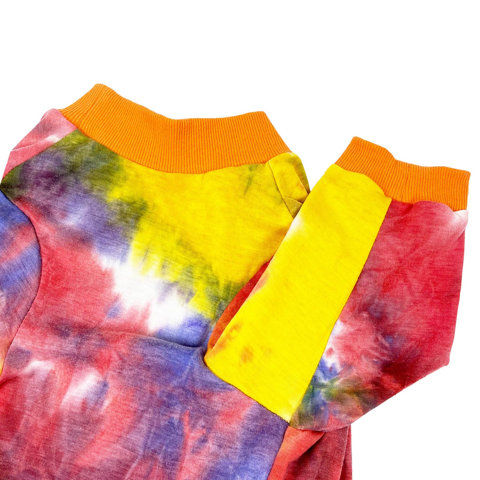 D.E.E Cotton Dog Shirts Large Tie Dye Dog Clothes Lightweight Girl Boy Big (Orange, L(19.6'' Back 23.6'' Chest))